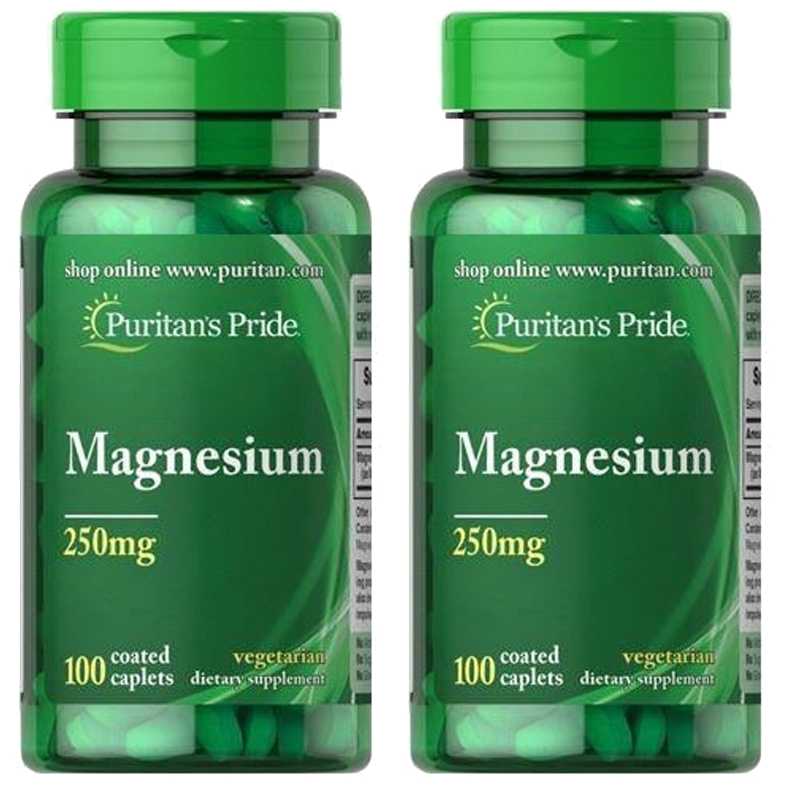 Puritan's Pride Magnesium 250mg - 2x 100caps