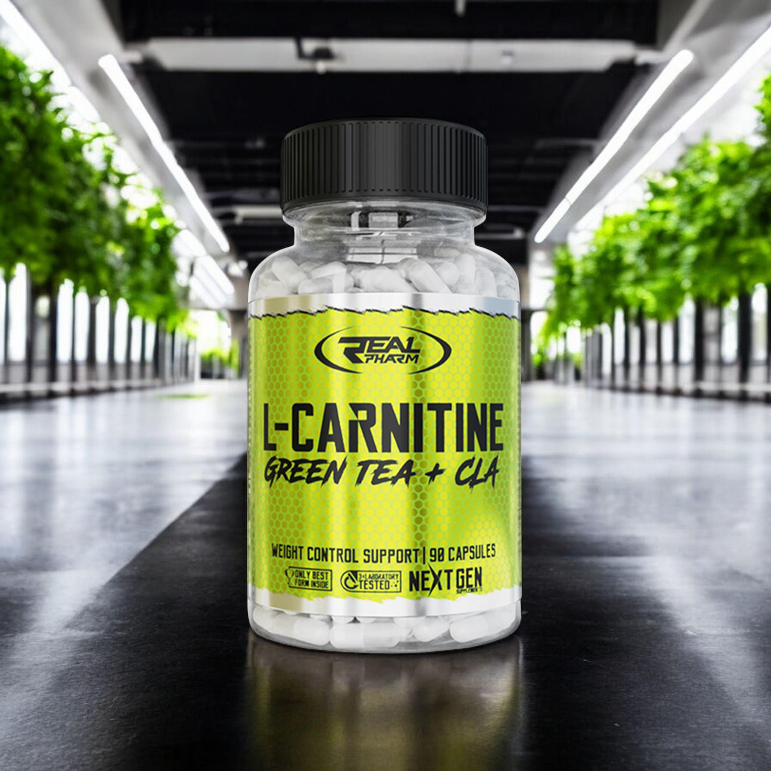 REAL PHARM L-Carnitine Green Tea + CLA - 90caps.