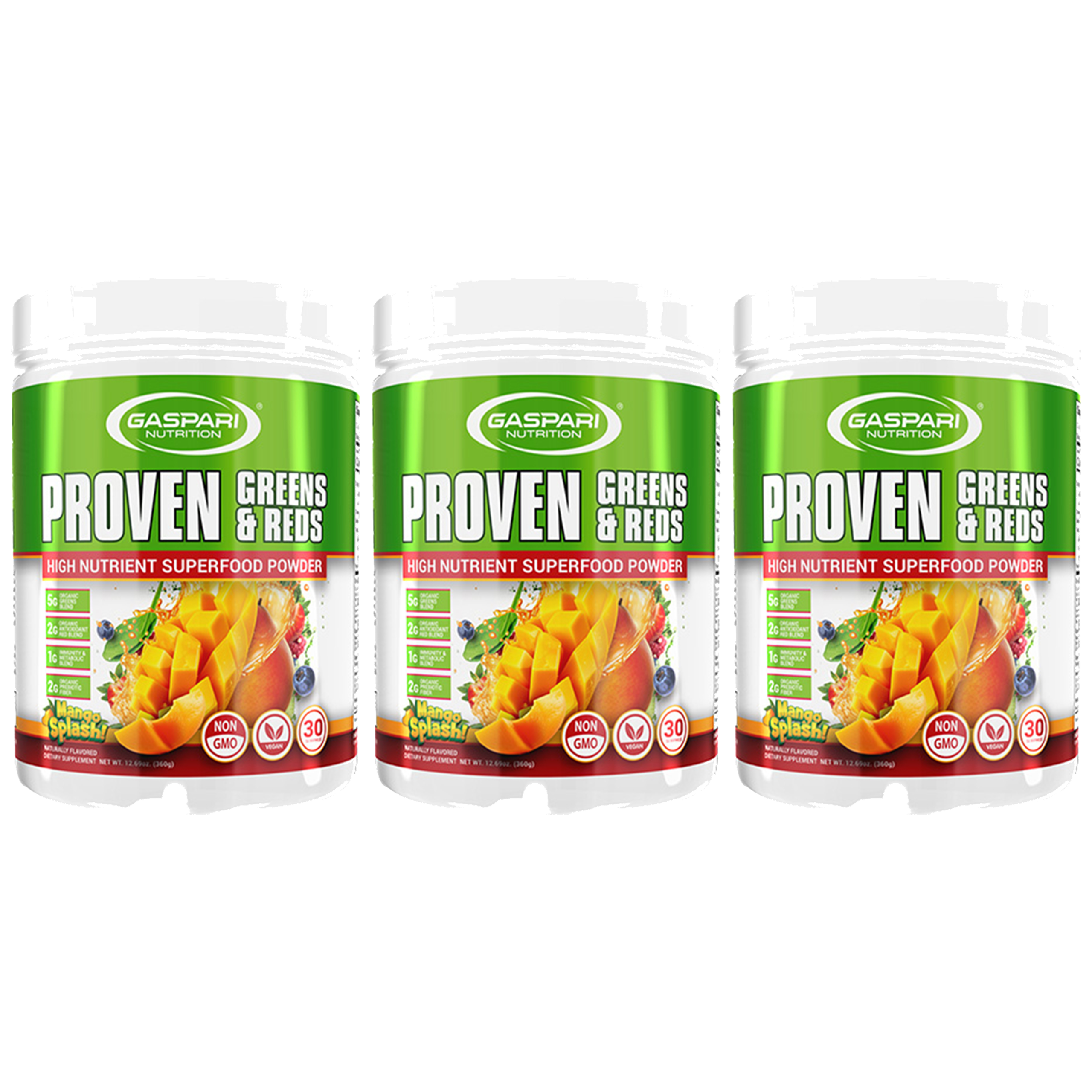 GASPARI NUTRITION Proven Greens & Reds - 3x 360g