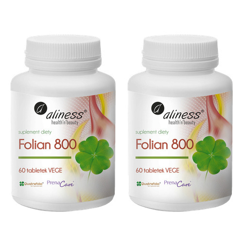 ALINESS - Folian 800mcg Dla Kobiet w Ciąży - 2x 60vtabs.