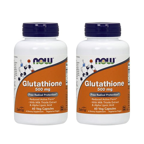 NOW Glutathione 500mg - 2x 60vcaps.