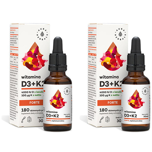 AURA HERBALS Witamina D3 + K2 Forte - 2x 30ml