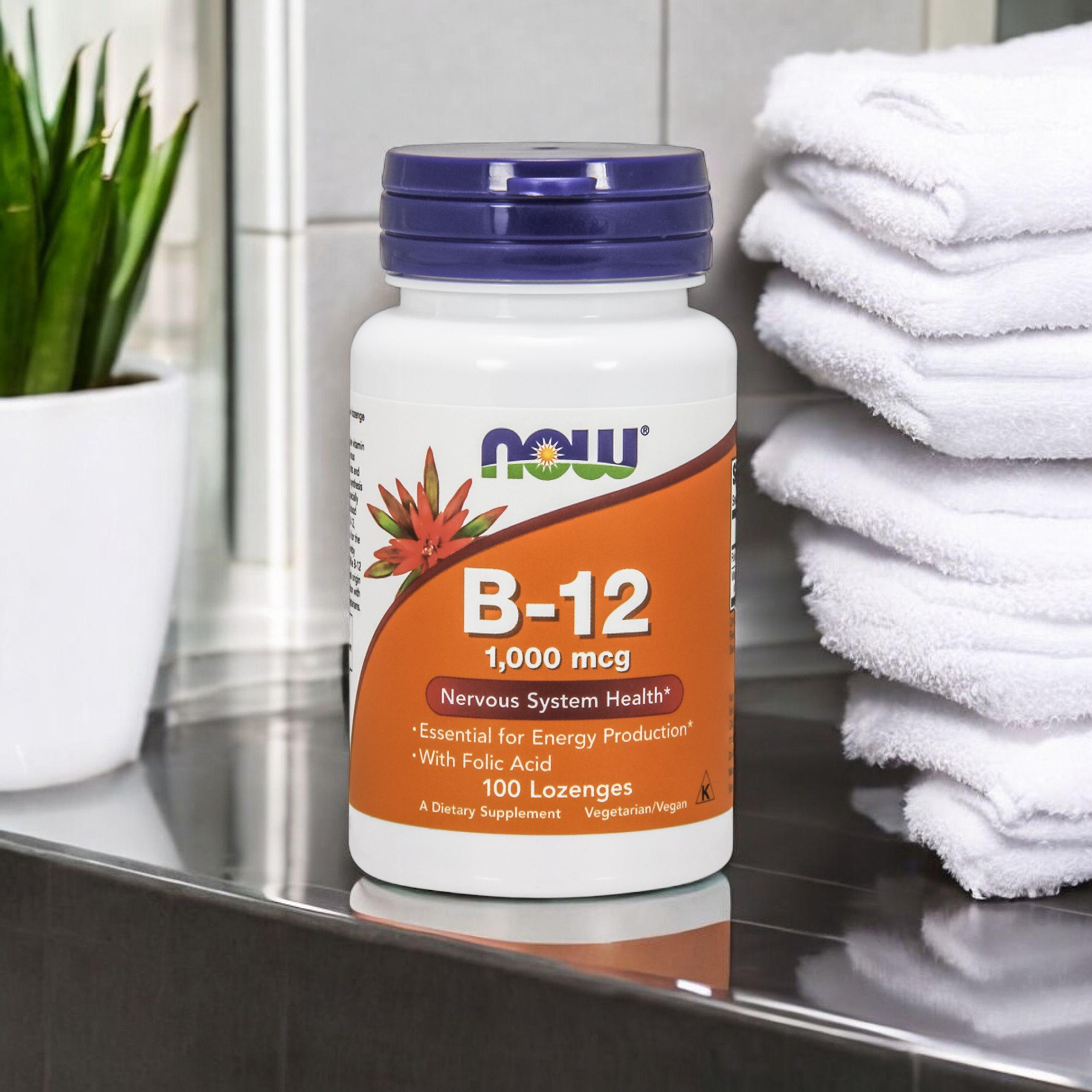 NOW Vitamin B-12 1000mcg - 100lozenges