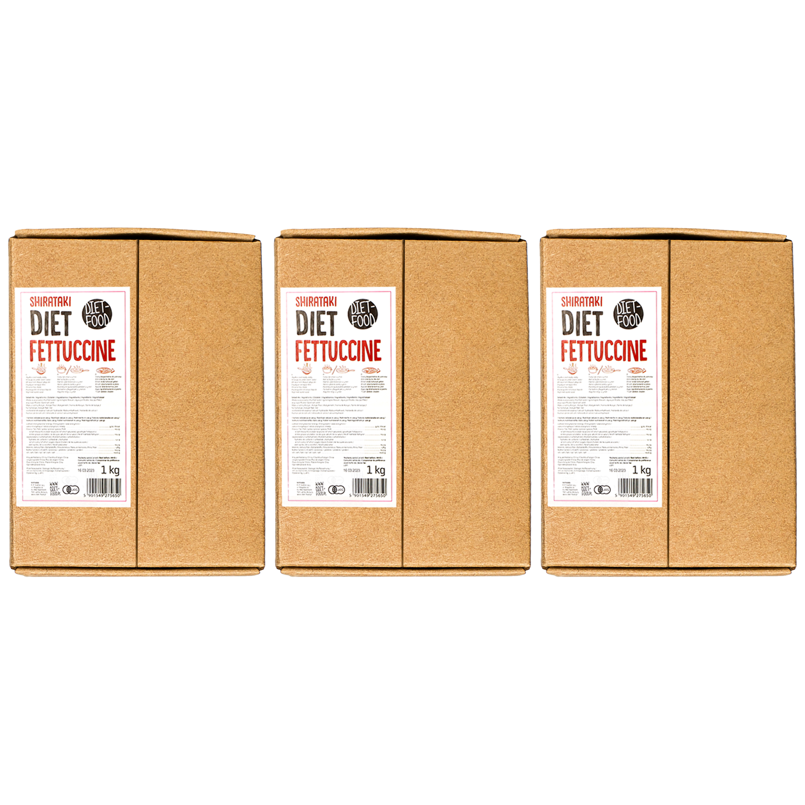 DIET FOOD Diet Fettuccine Makaron Konjac - 3x 1000g