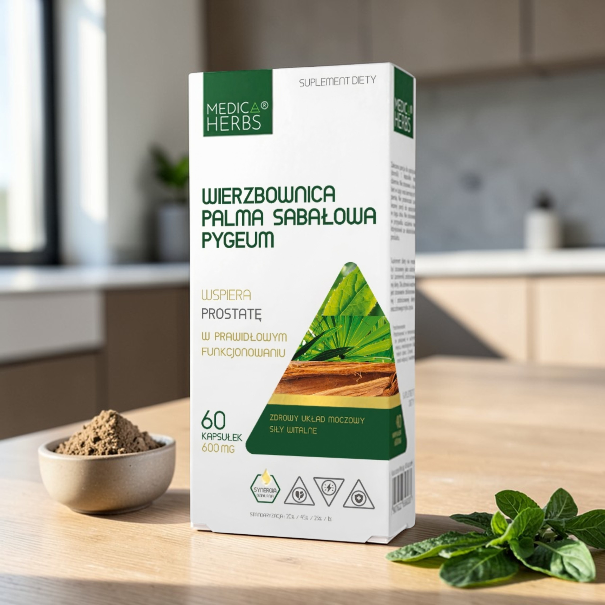 MEDICA HERBS - Wierzbownica Palma Sabałowa Pygeum - 60caps.