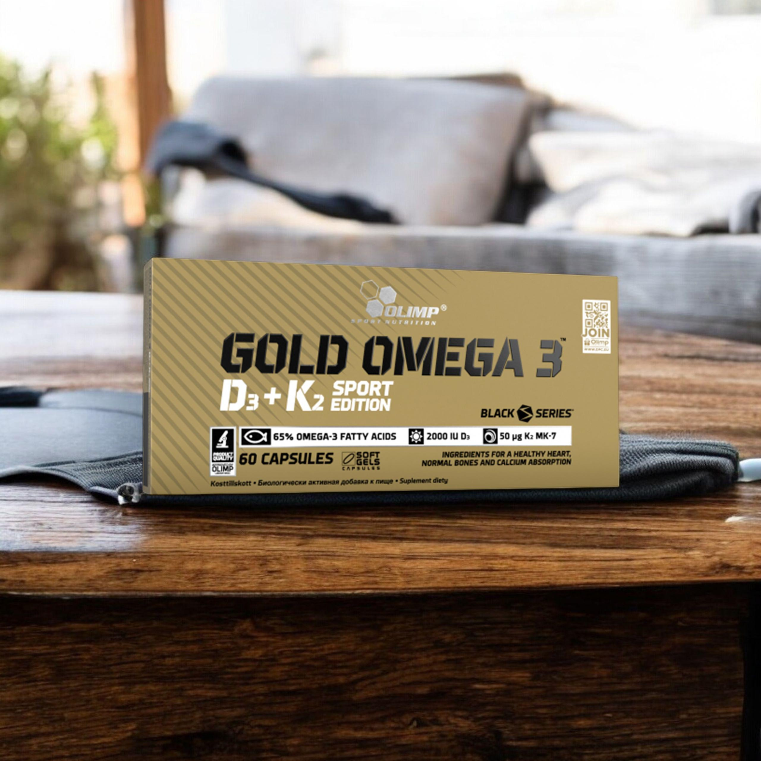OLIMP Gold Omega 3 D3 + K2 Sport Edition - 3x 60caps