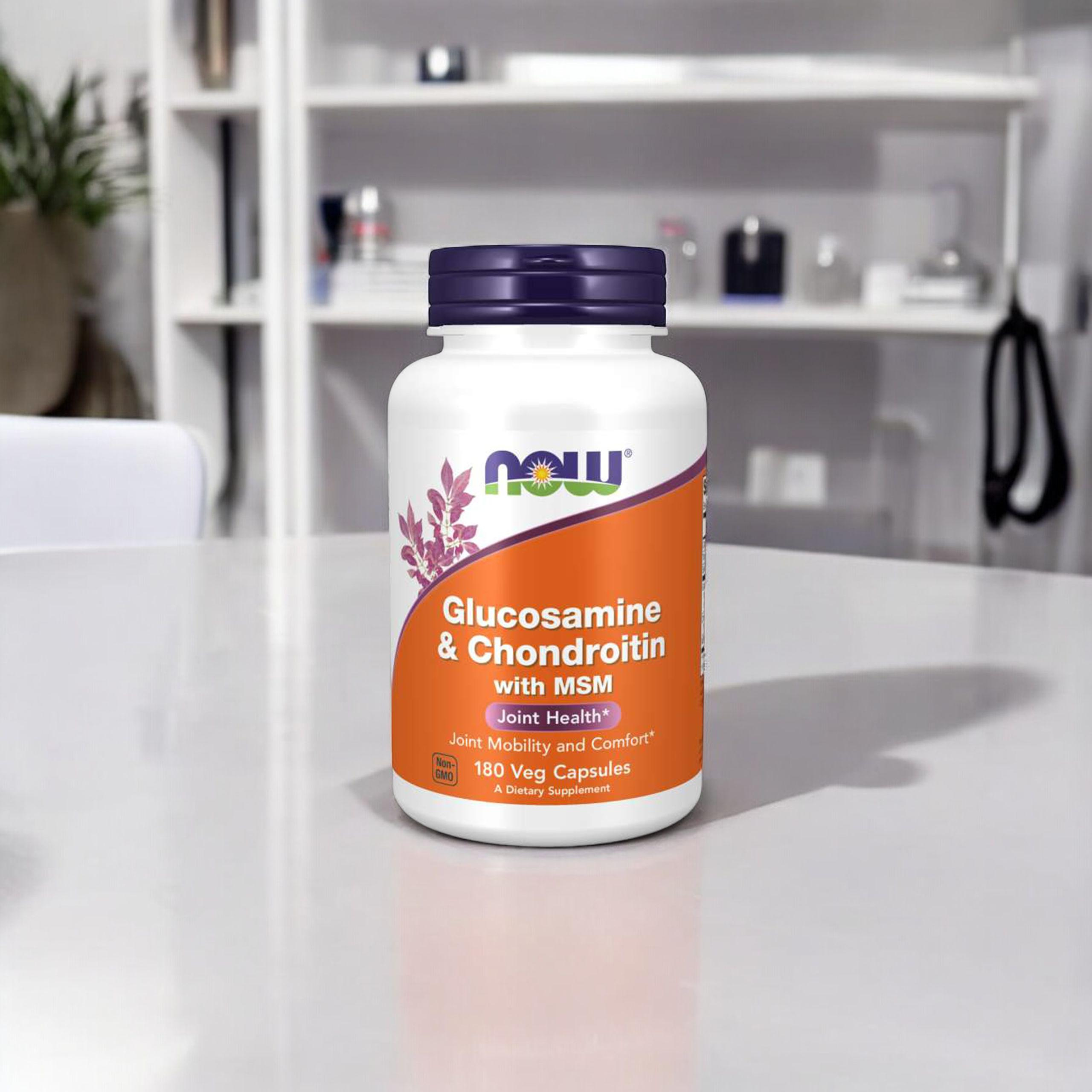 NOW Glucosamine & Chondroitin with MSM - 180vcaps