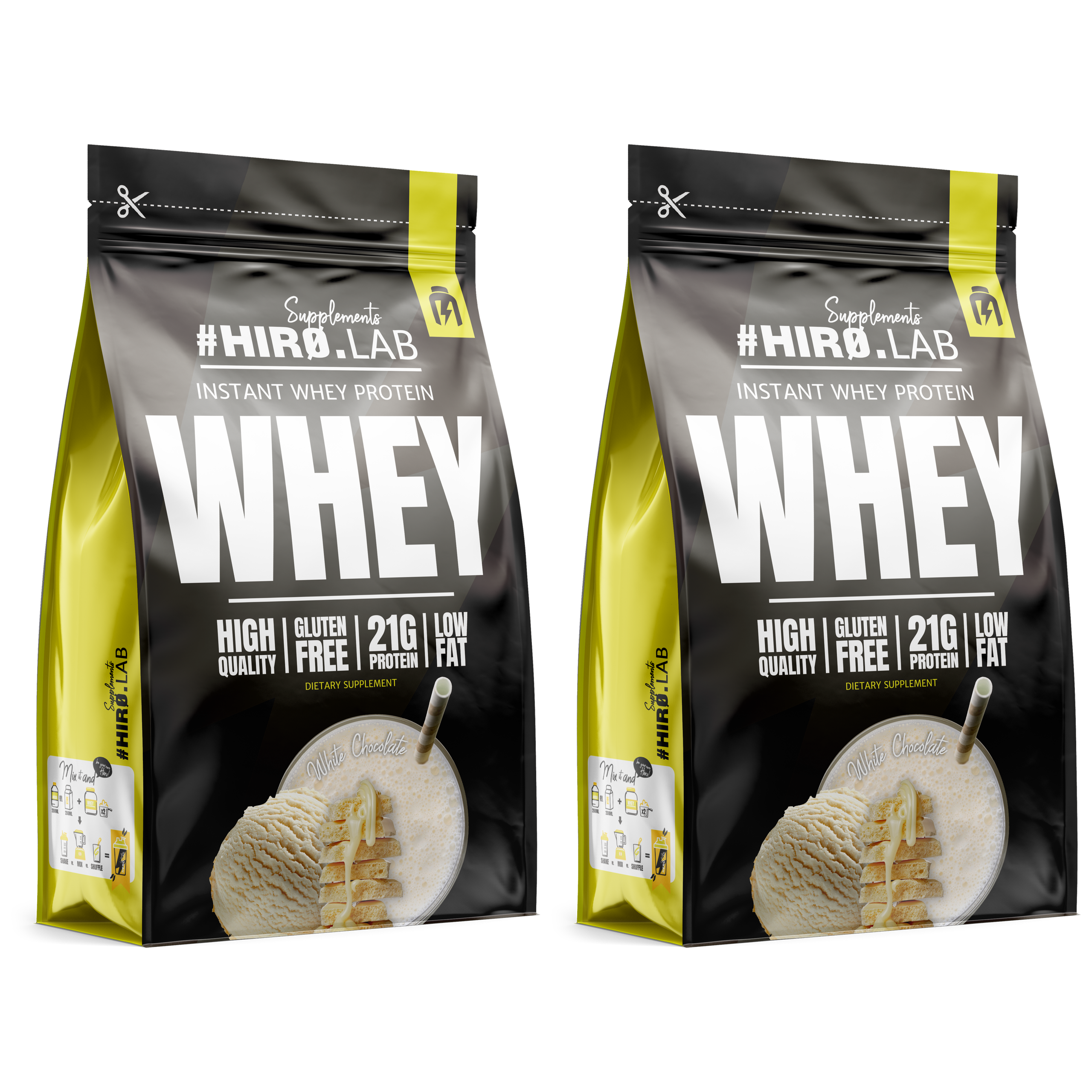 HIRO.LAB Instant Whey Protein - 2x 2000g (BAG)