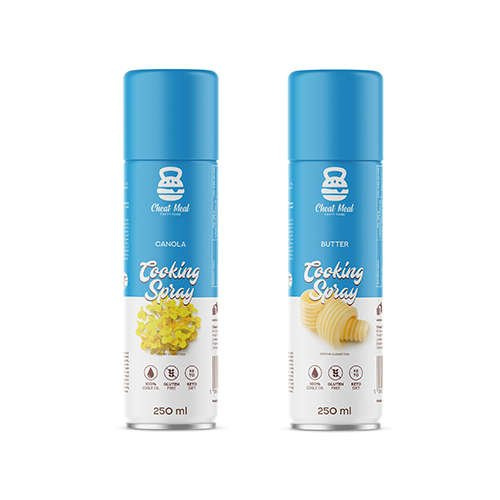 Cheat Meal Nutrition Cooking Spray Canola - Spray do smażenia rzepakowy - 250ml + Cooking Spray Butter - Spray do smażenia Maślany - 250ml