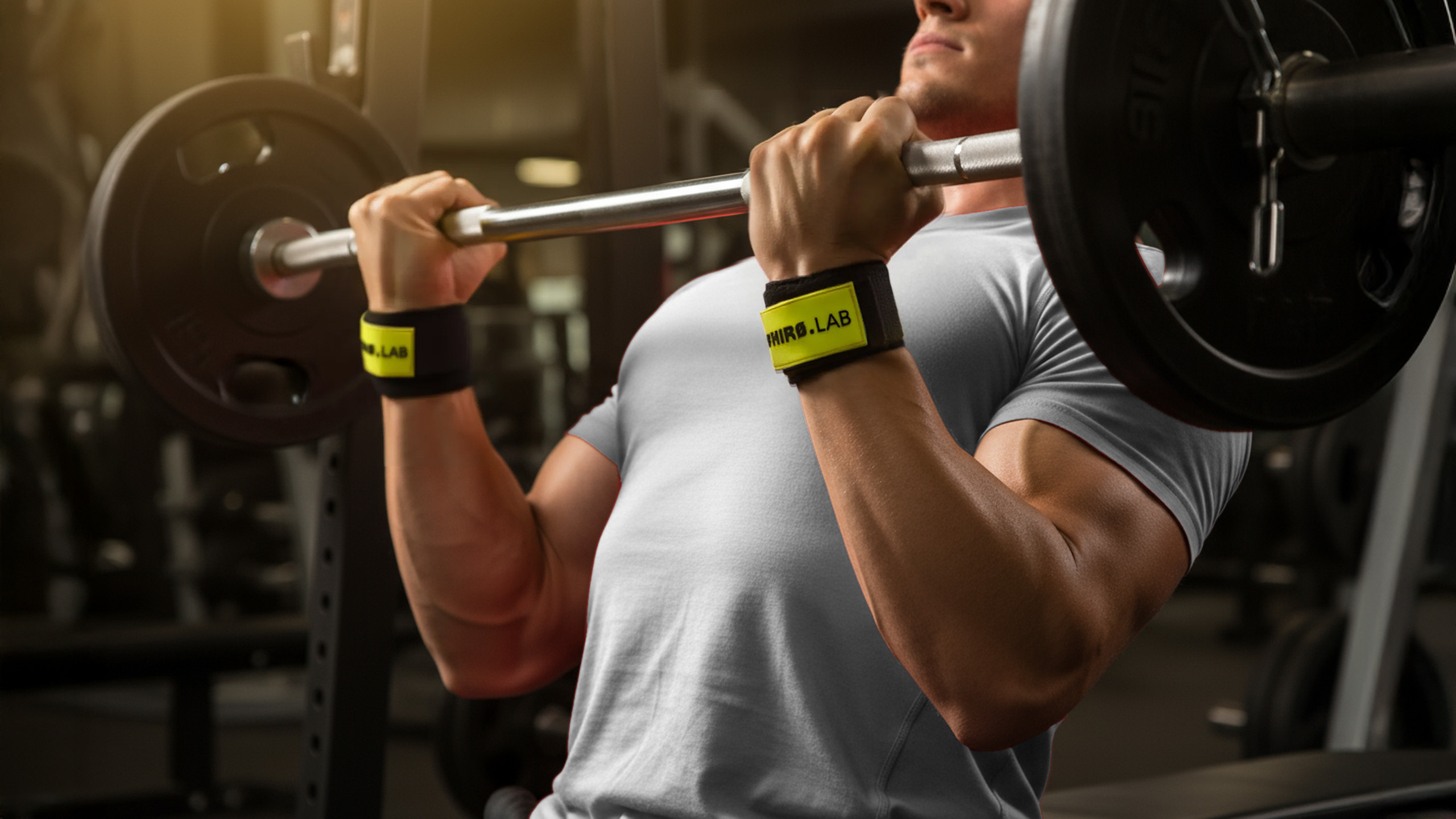 HIRO.LAB Cotton Strap - Rubber Logo New - Black - Paski do podnoszenia ciężarów