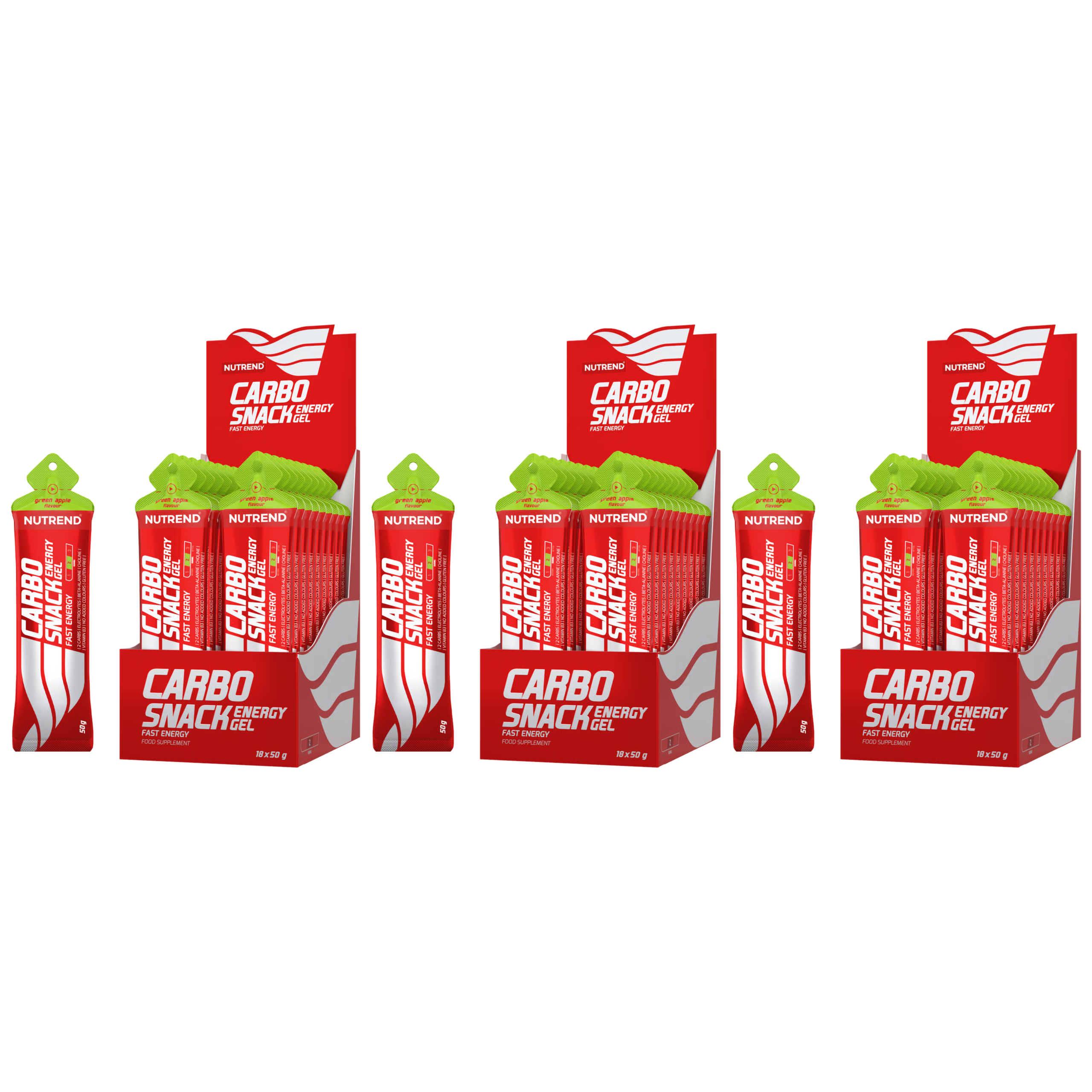 NUTREND - 18x Carbosnack - 18x 3x 50g