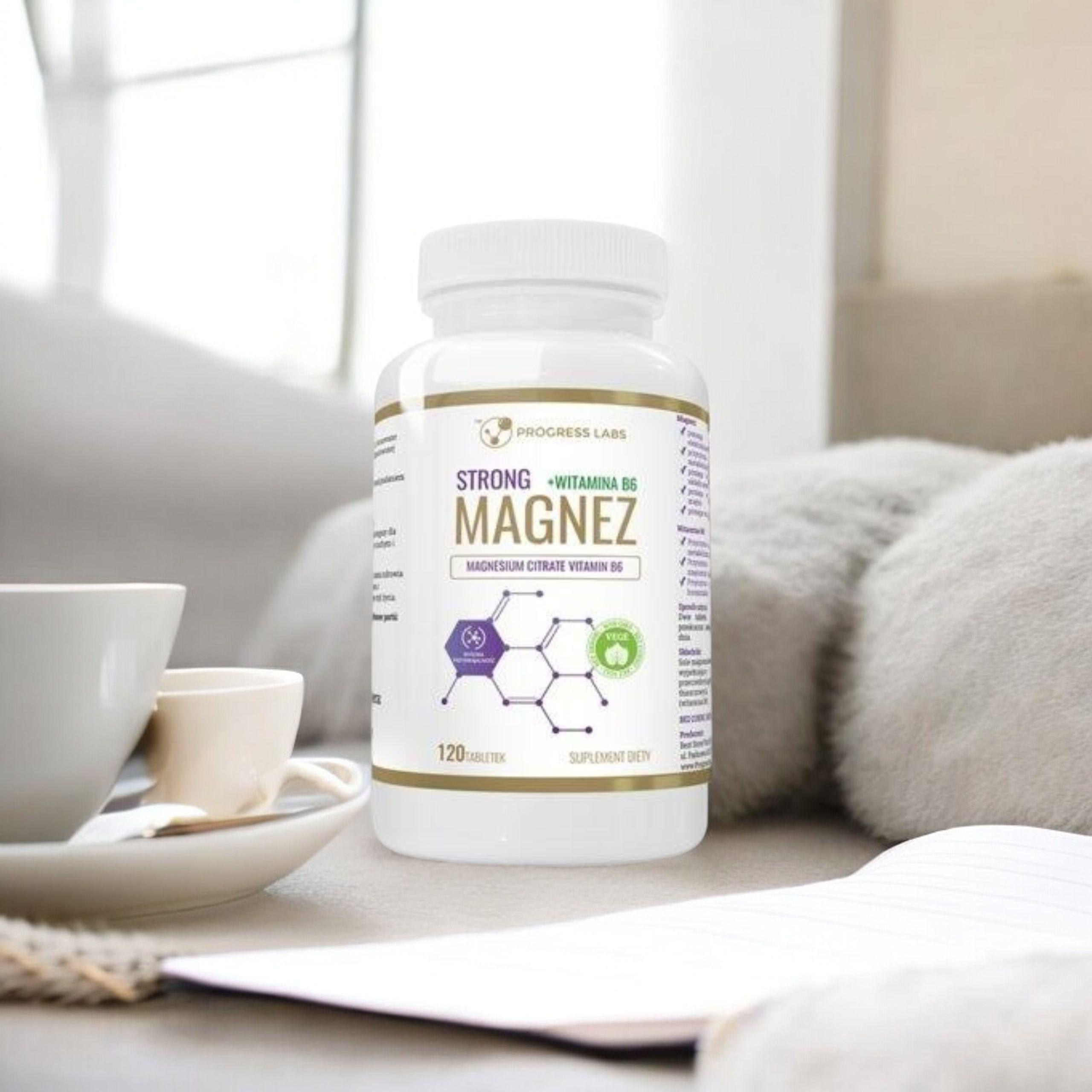PROGRESS LABS - Magnez Strong + Witamina B6 350mg - 3x 120tabs.