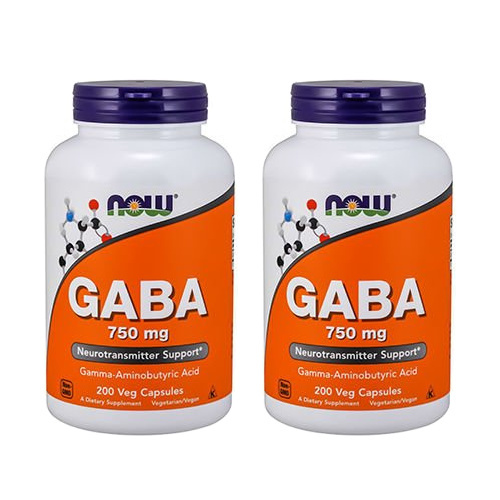 NOW GABA 750mg - 2x 200vcaps