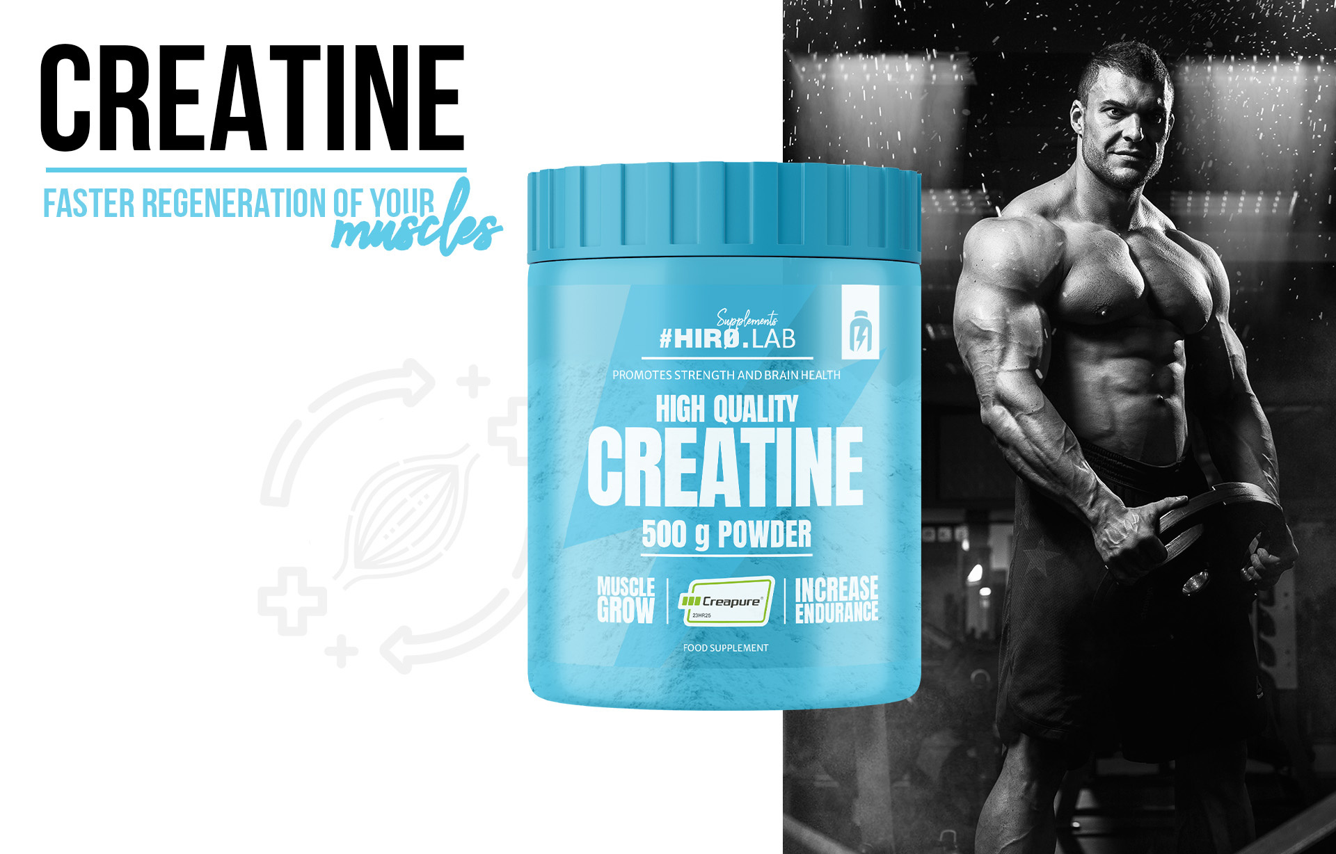 HIRO.LAB - Creapure - 3x 500g - Unflavored