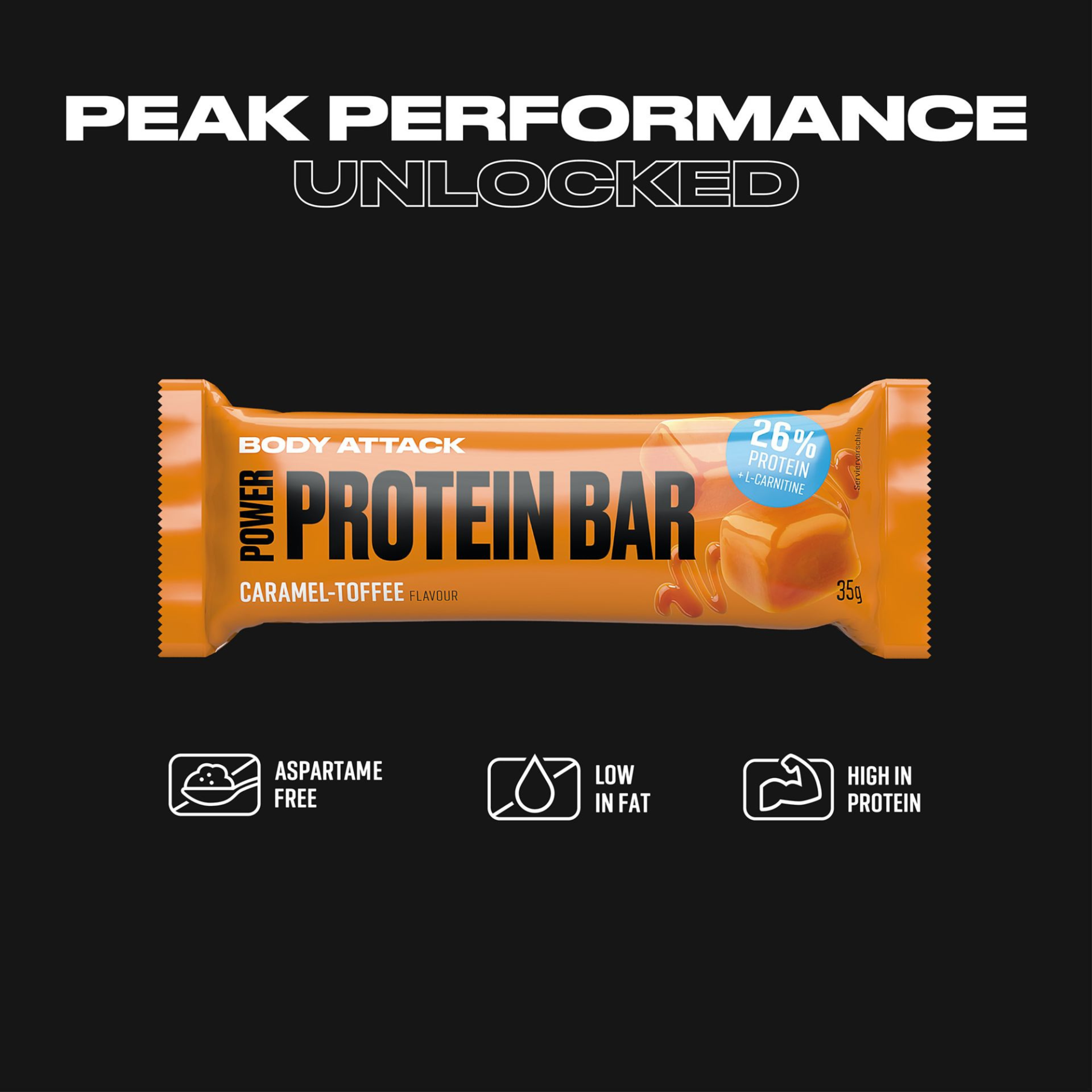 BODY ATTACK - Baton Power Protein Bar - 24x 3x 35g