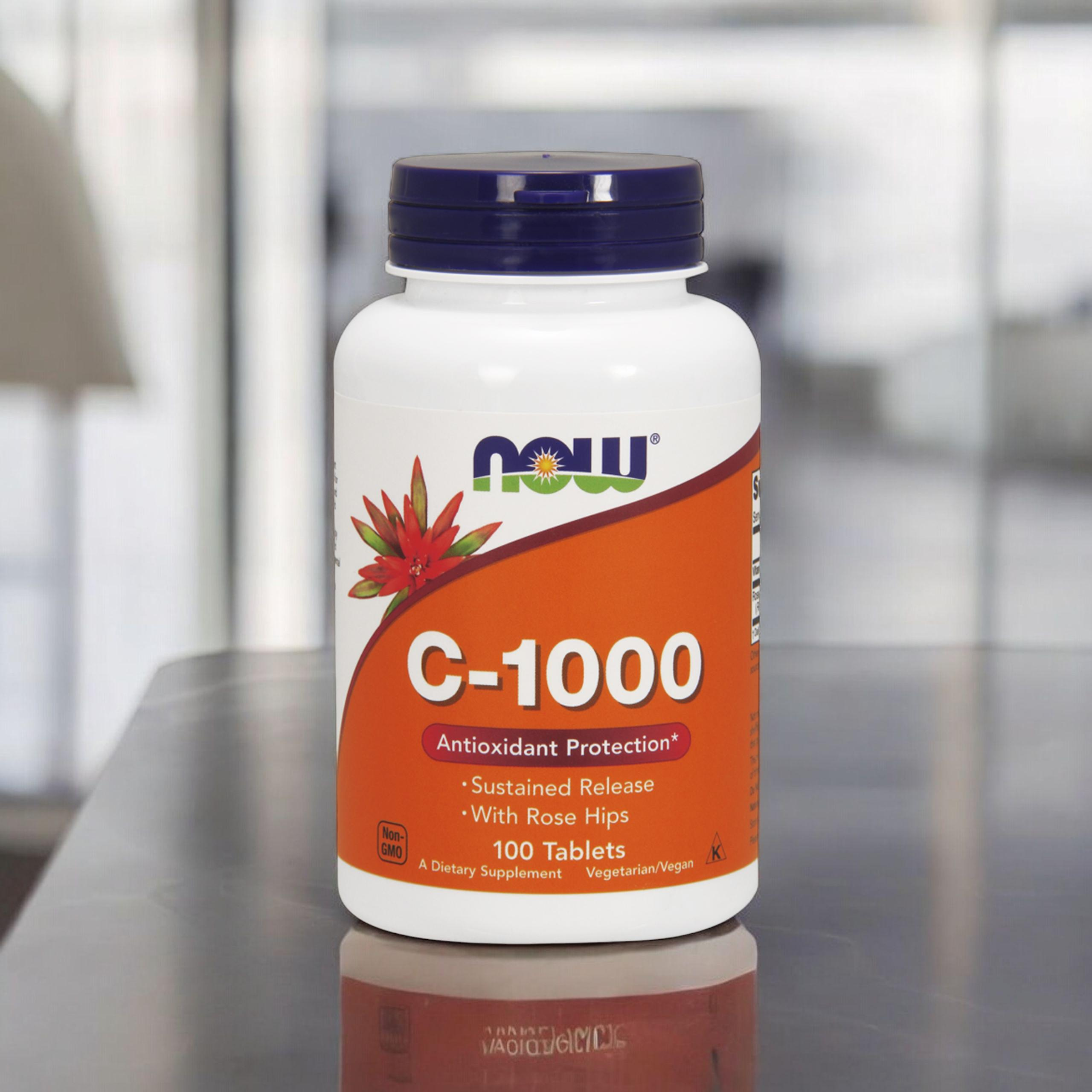 NOW Vitamin C-1000 with Rose Hips - 100tabs