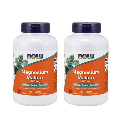 NOW Magnesium Malate 1000mg - 2x 180tabs