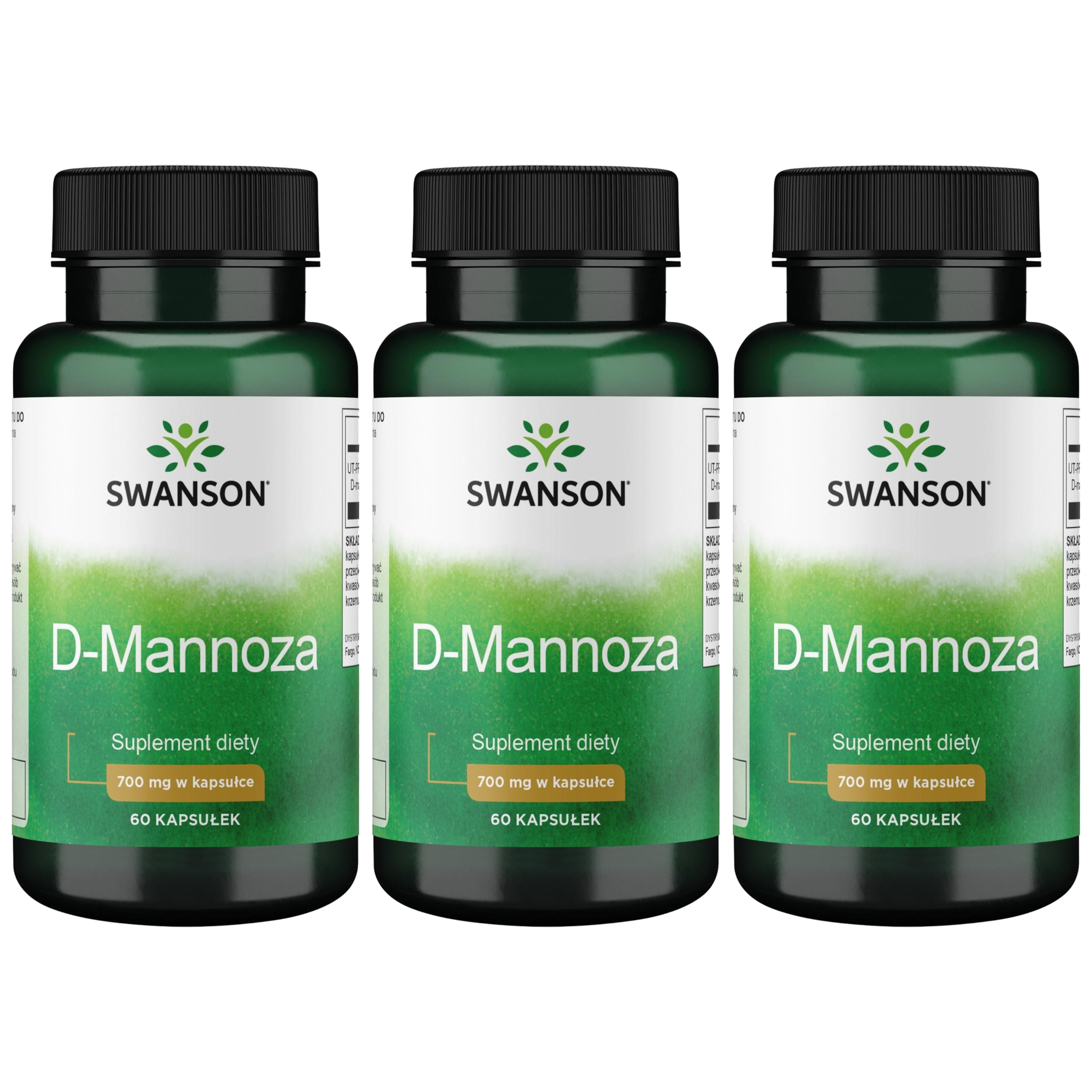 SWANSON - D-Mannoza 700mg - 3x 60vcaps.