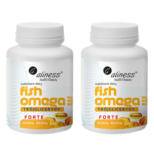ALINESS - Fish Omega 3 Forte EPA 500mg DHA 250mg - 2x 60caps.