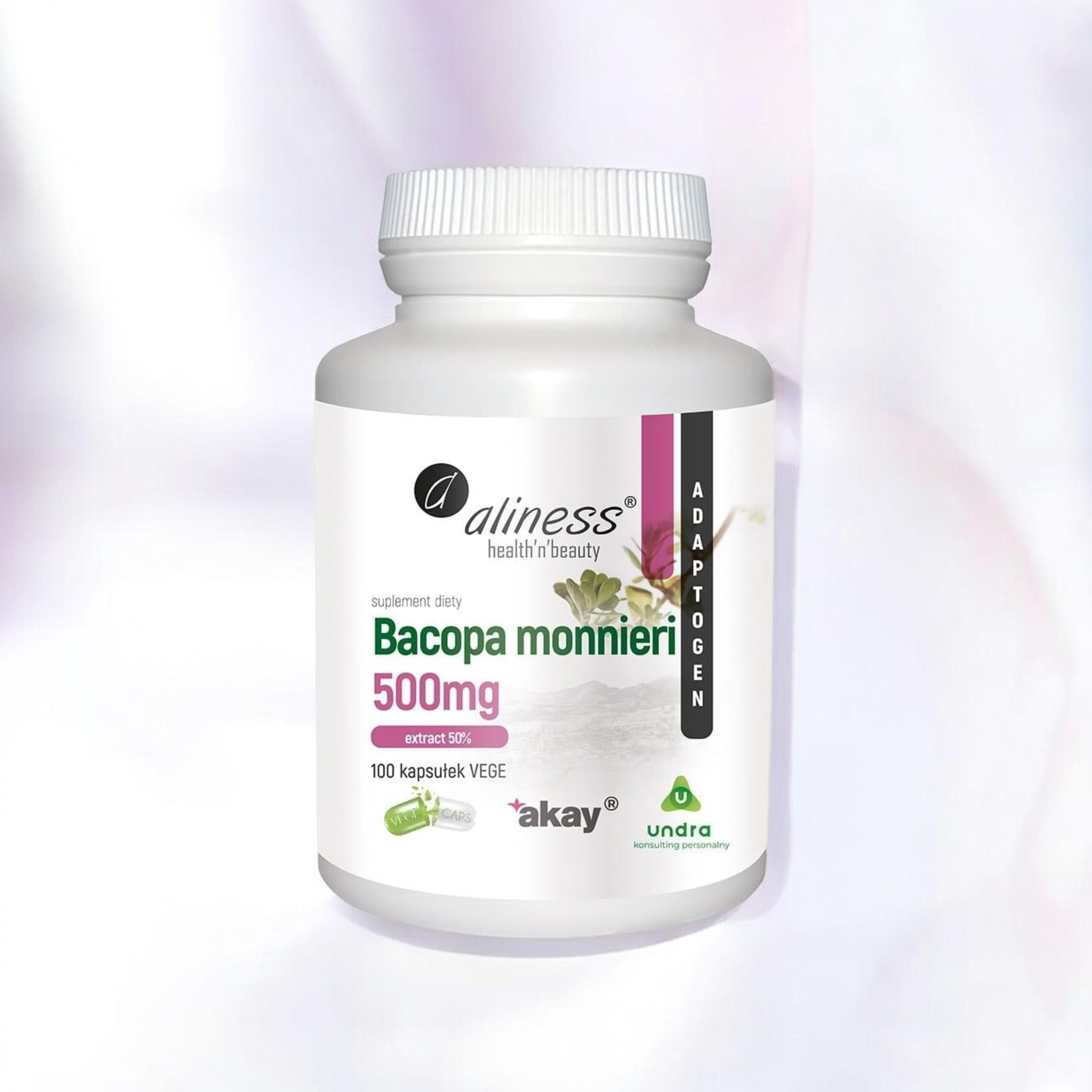 ALINESS - Bacopa Monnieri Extract 500mg - 2x 100vcaps.