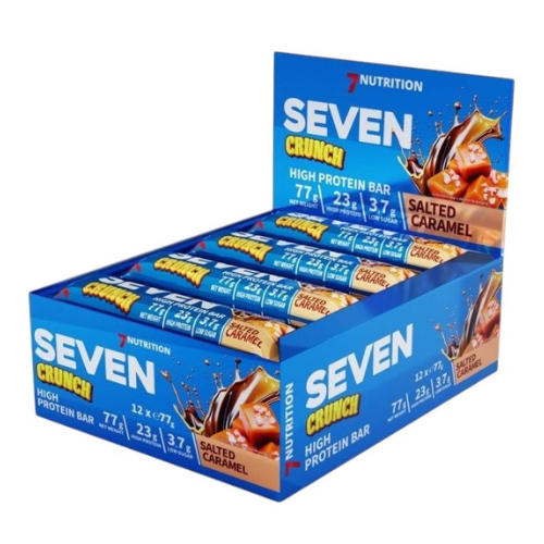 7 NUTRITION - Seven Crunch HP Bar - 12x 3x 77g - Salted Caramel