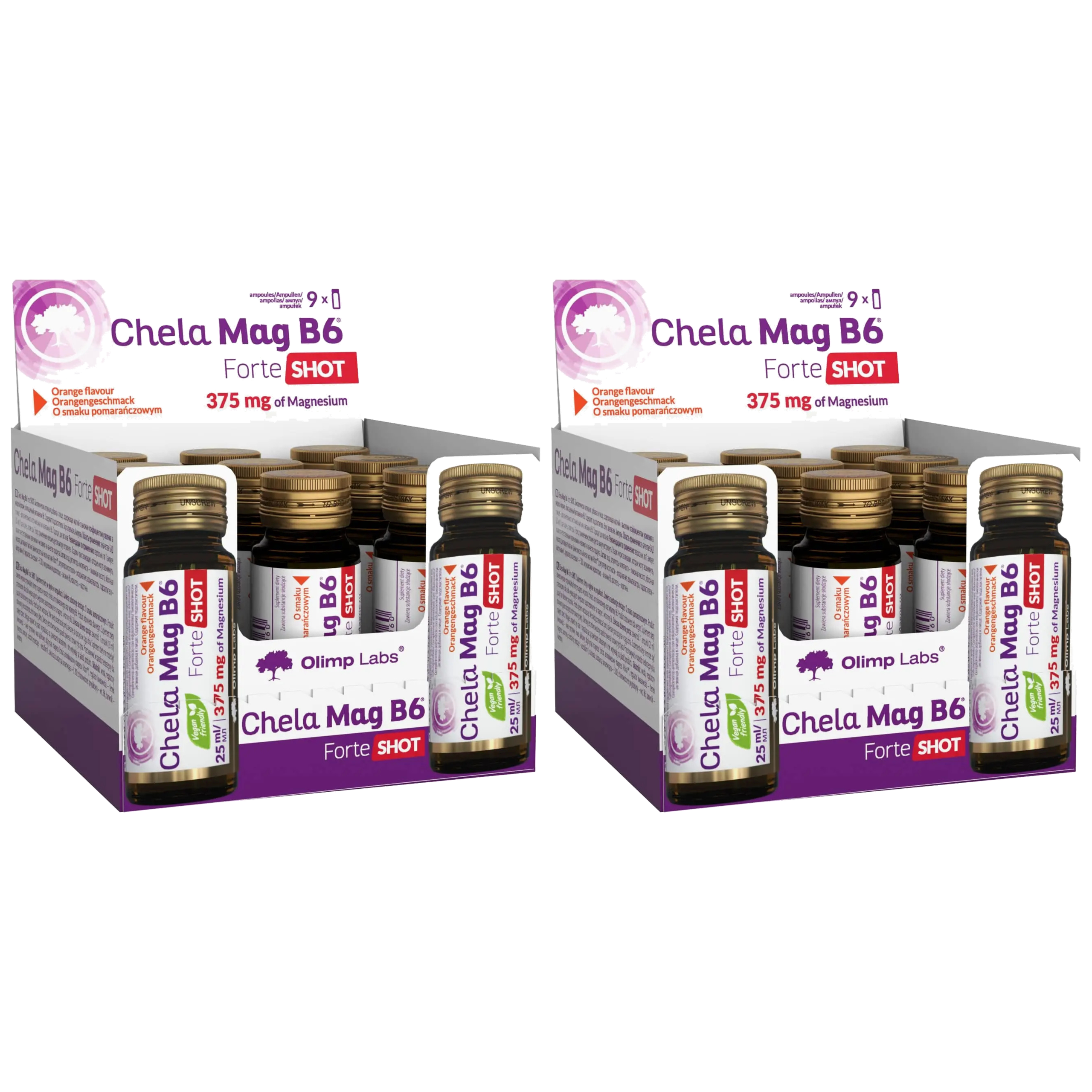 OLIMP - Chela-Mag B6 Forte Shot - 9x 2x 25ml - Orange