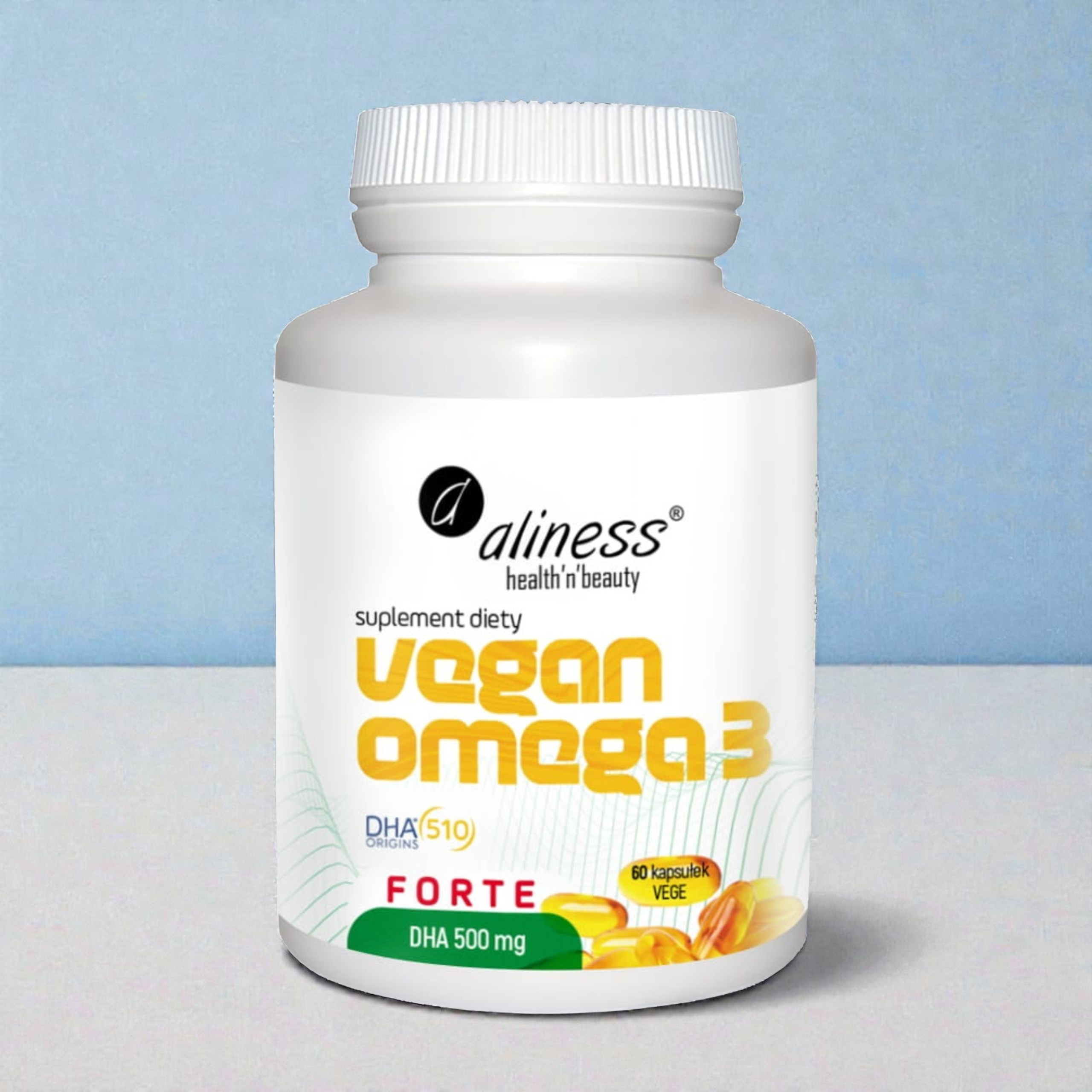 ALINESS - Vegan Omega 3 Forte - DHA 250 500mg - 3x 60caps.