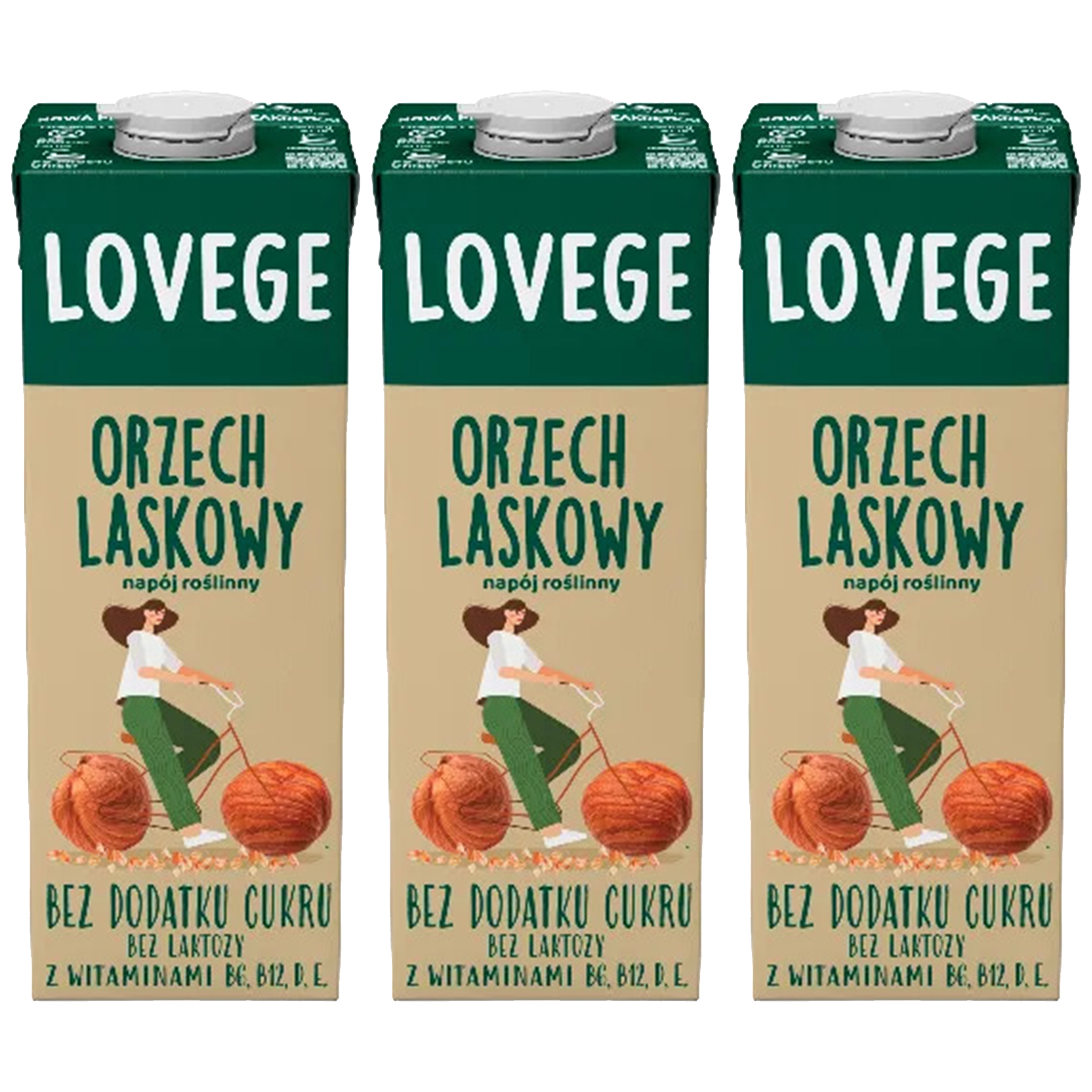 SANTE Napój Lovege Orzech Laskowy Bez Cukru - 3x 1000ml