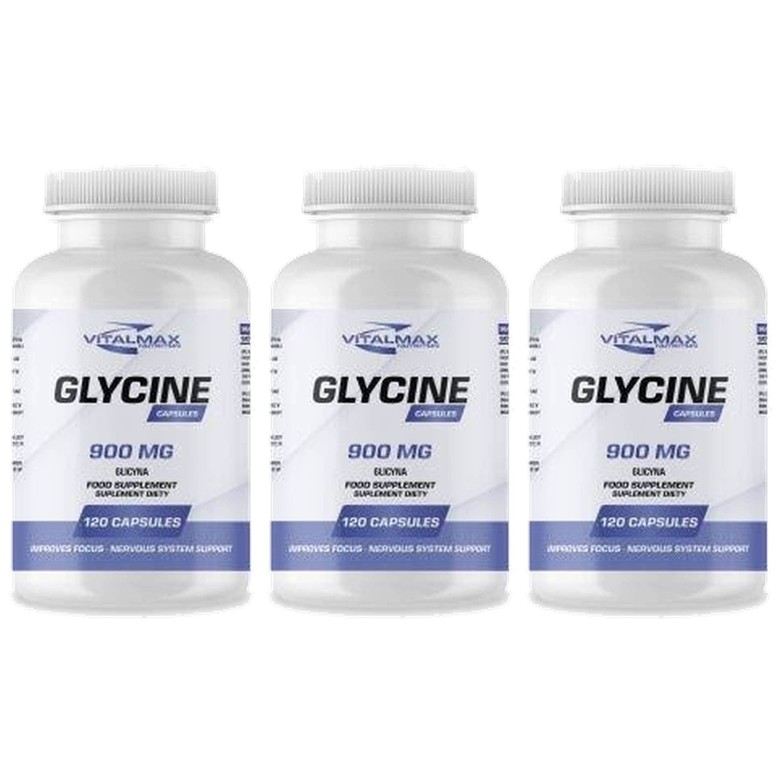 VITALMAX - Glycine 900mg - 3x 120caps.