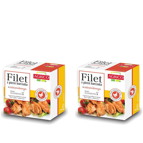 AGRICO Filet z Piersi Kurczaka w sosie Pomidorowym - 2x 160g