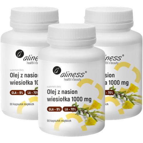 ALINESS - Olej z Nasion Wiesiołka 1000mg - 3x 90caps.