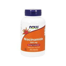 NOW Niacinamide 500mg (Witamina B3 - Niacyna) - 100caps