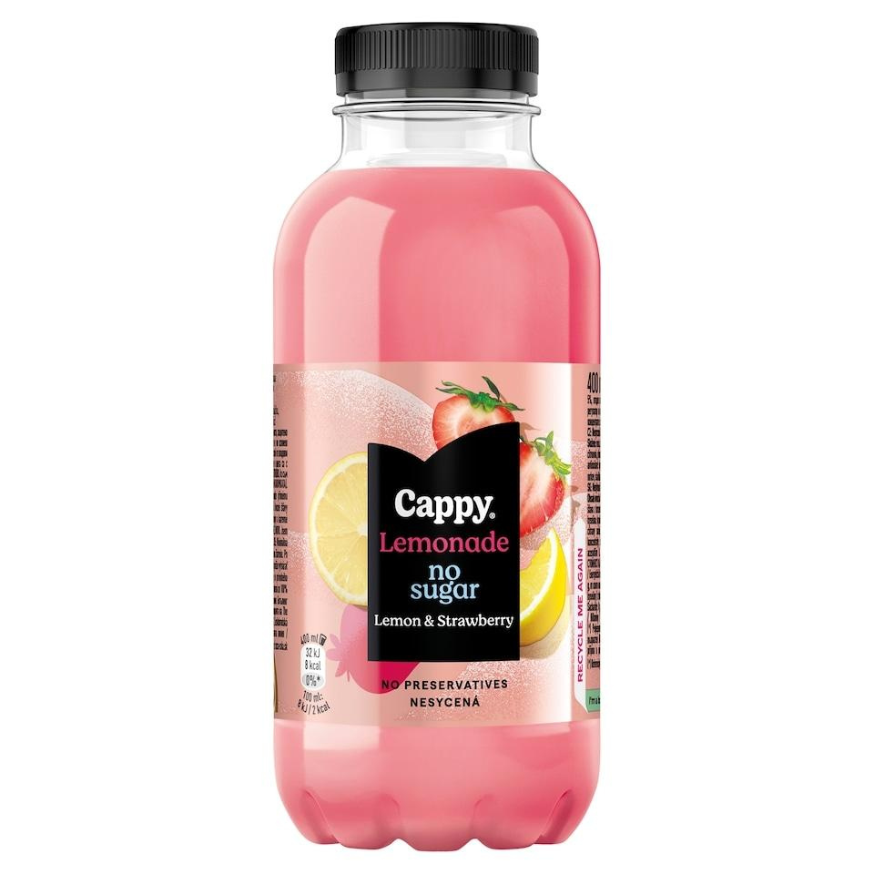 COCA-COLA Cappy Lemonade Zero Sugar 400ml w orzeźwiającym wariancie smakowym z cytryną i truskawką