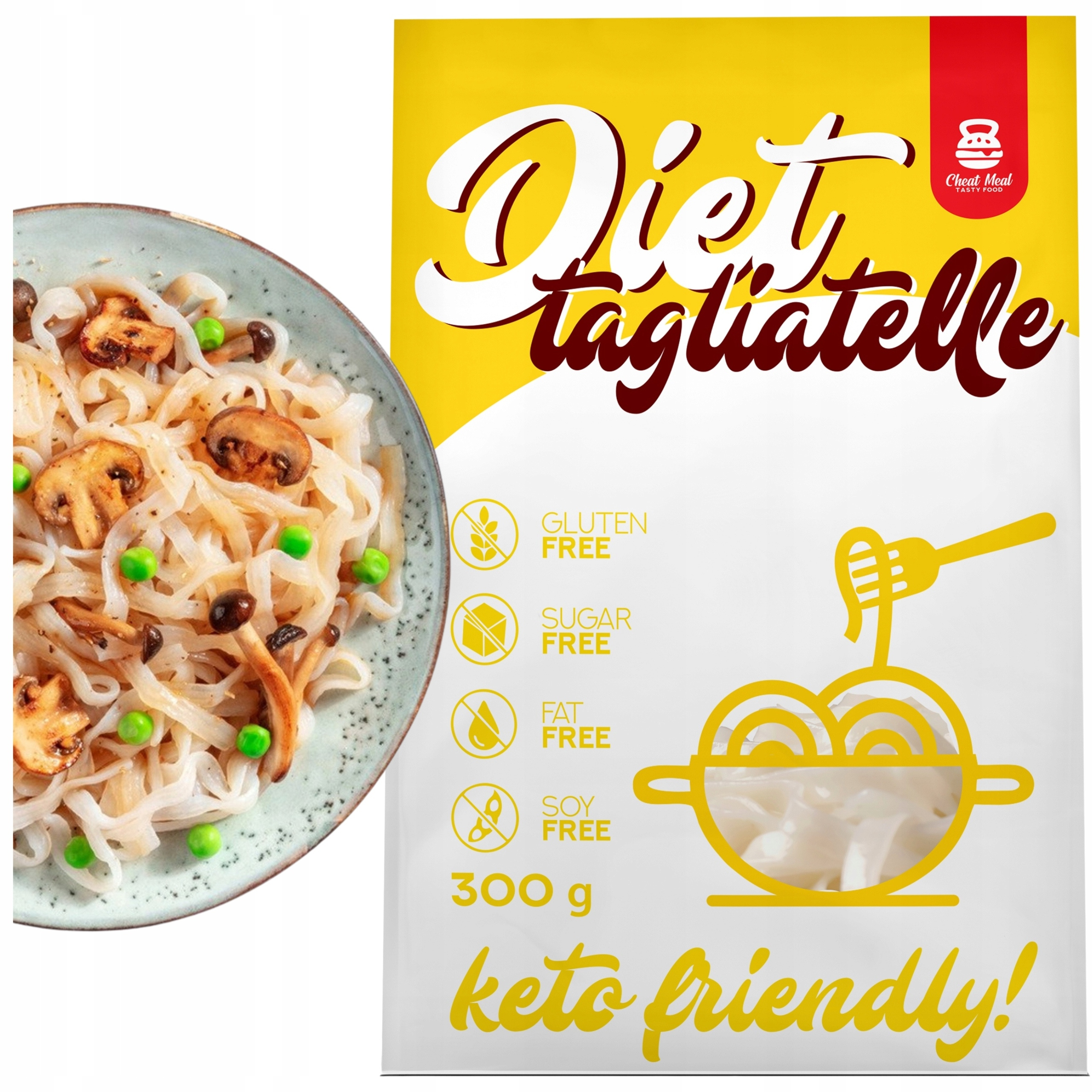 Cheat Meal Nutrition Diet Tagliatelle - 400g (300g netto) - Makaron Konjac - WYPRZEDAŻ - 26-12