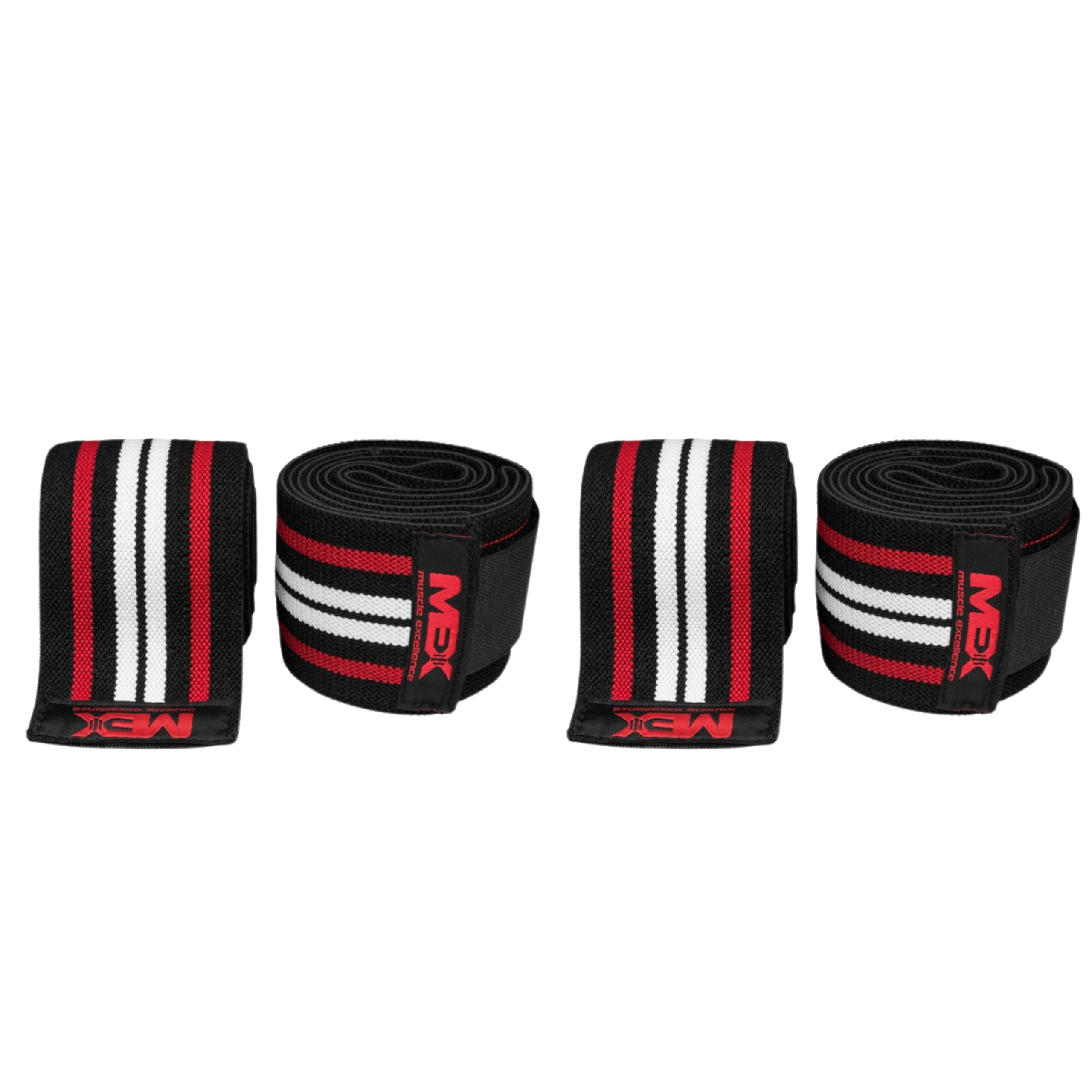 MEX NUTRITION - Wrist Wraps - Black/Red/White - 2x 46 cm