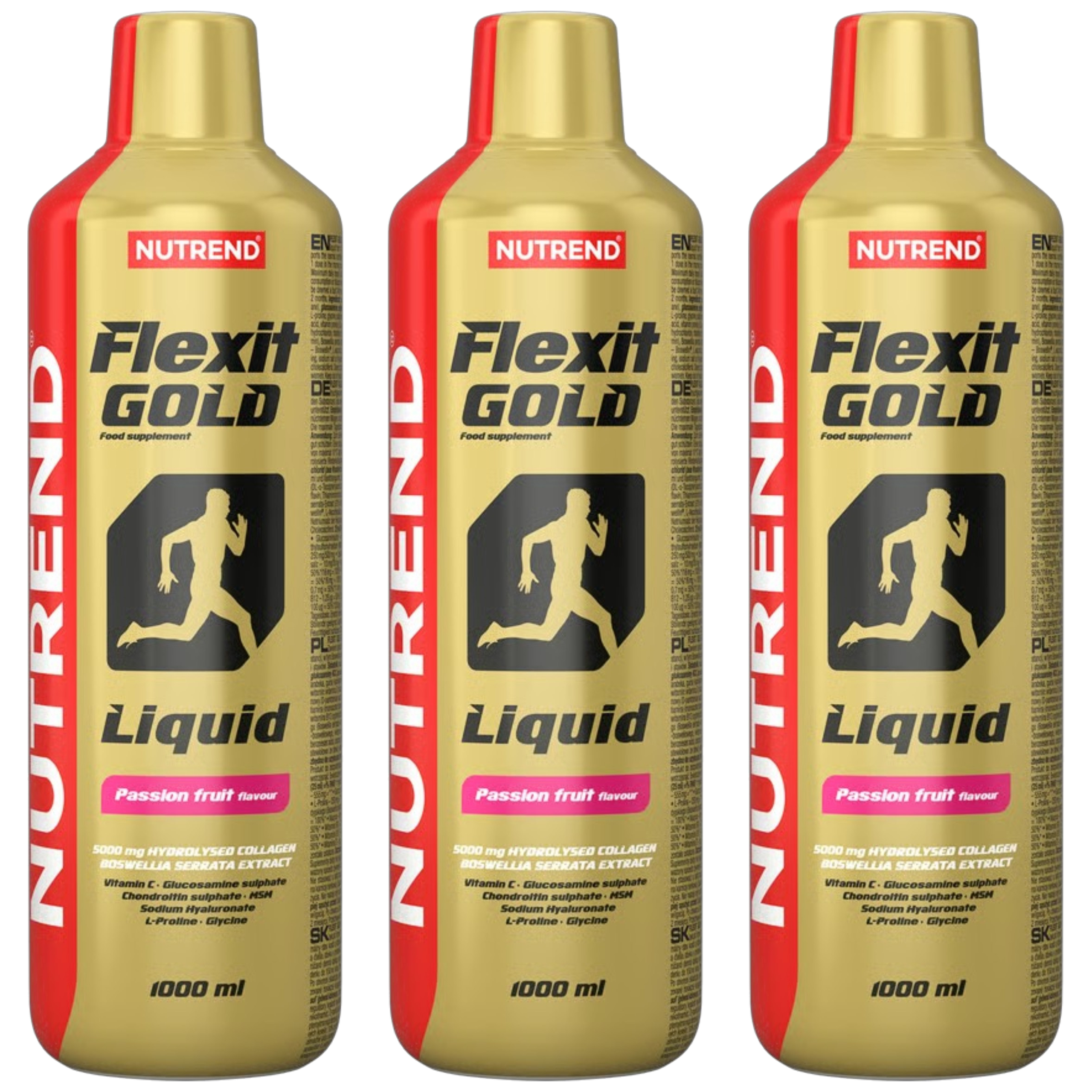 NUTREND - Gold Liquid - 3x 1000ml - Passionfruit