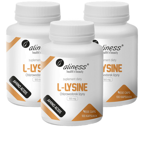 ALINESS - L-Lysine 500mg - 100vcaps. x3