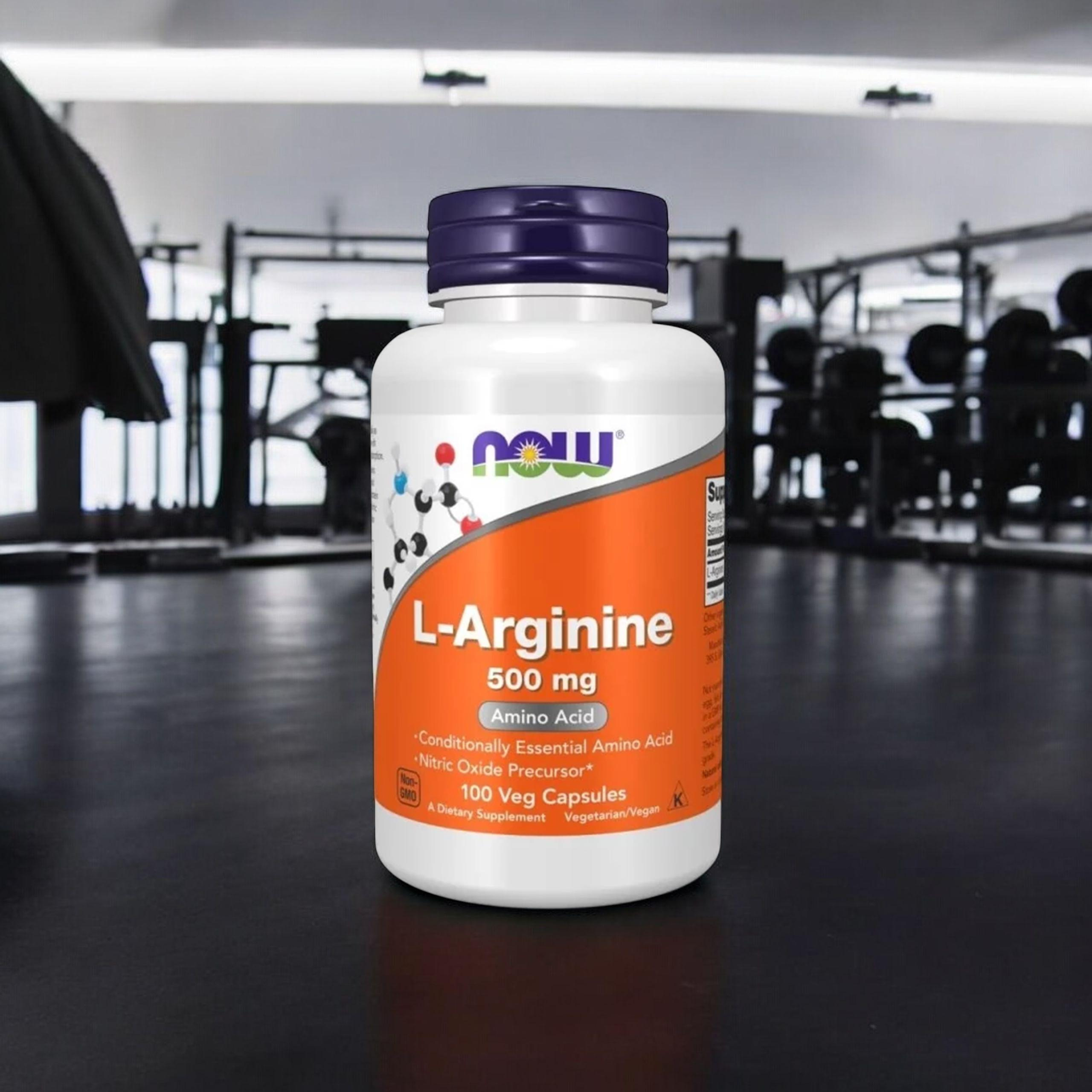 NOW L-Arginine 500mg - 3x 100 veg capsules