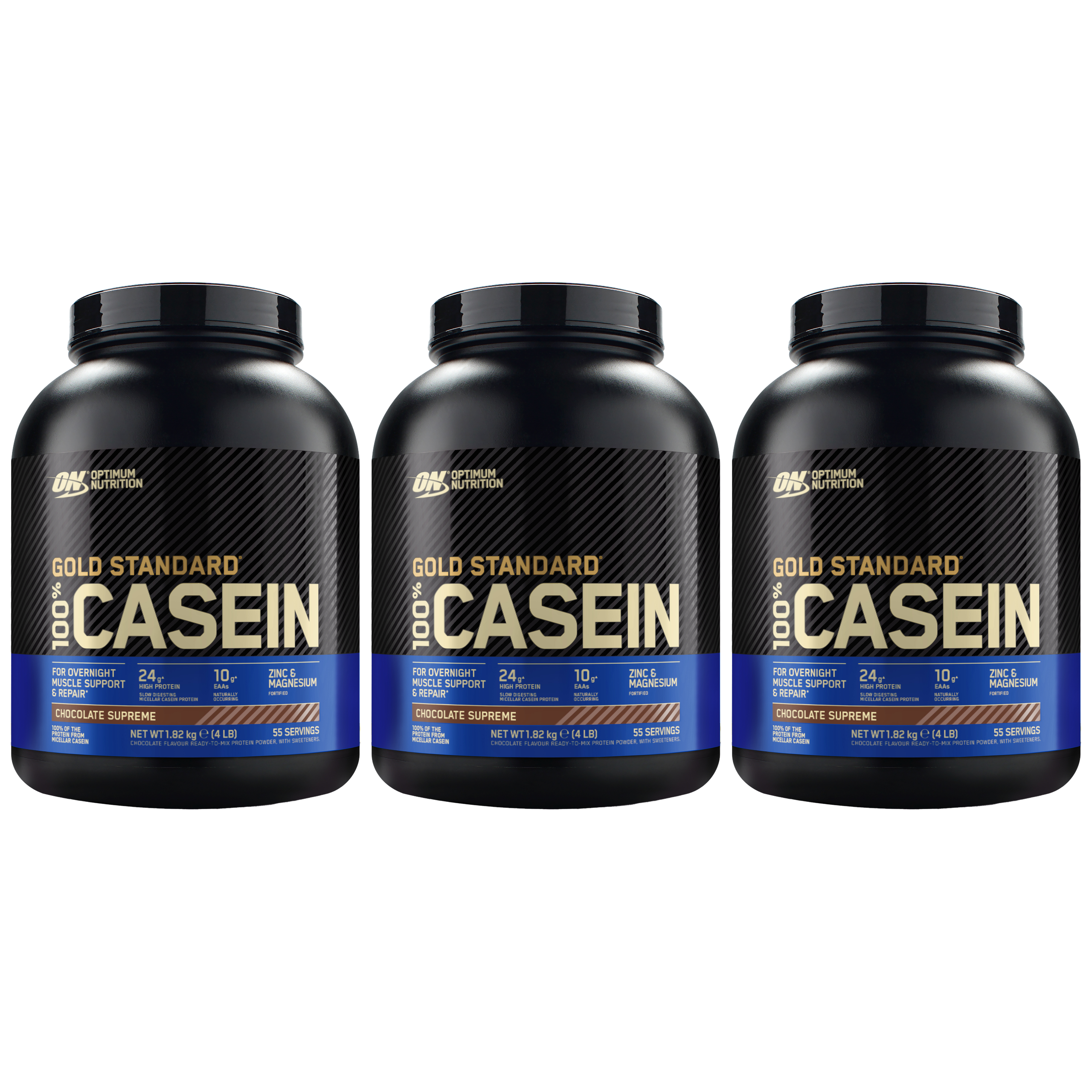 OPTIMUM NUTRITION 100% Casein Protein - 3x 1820g