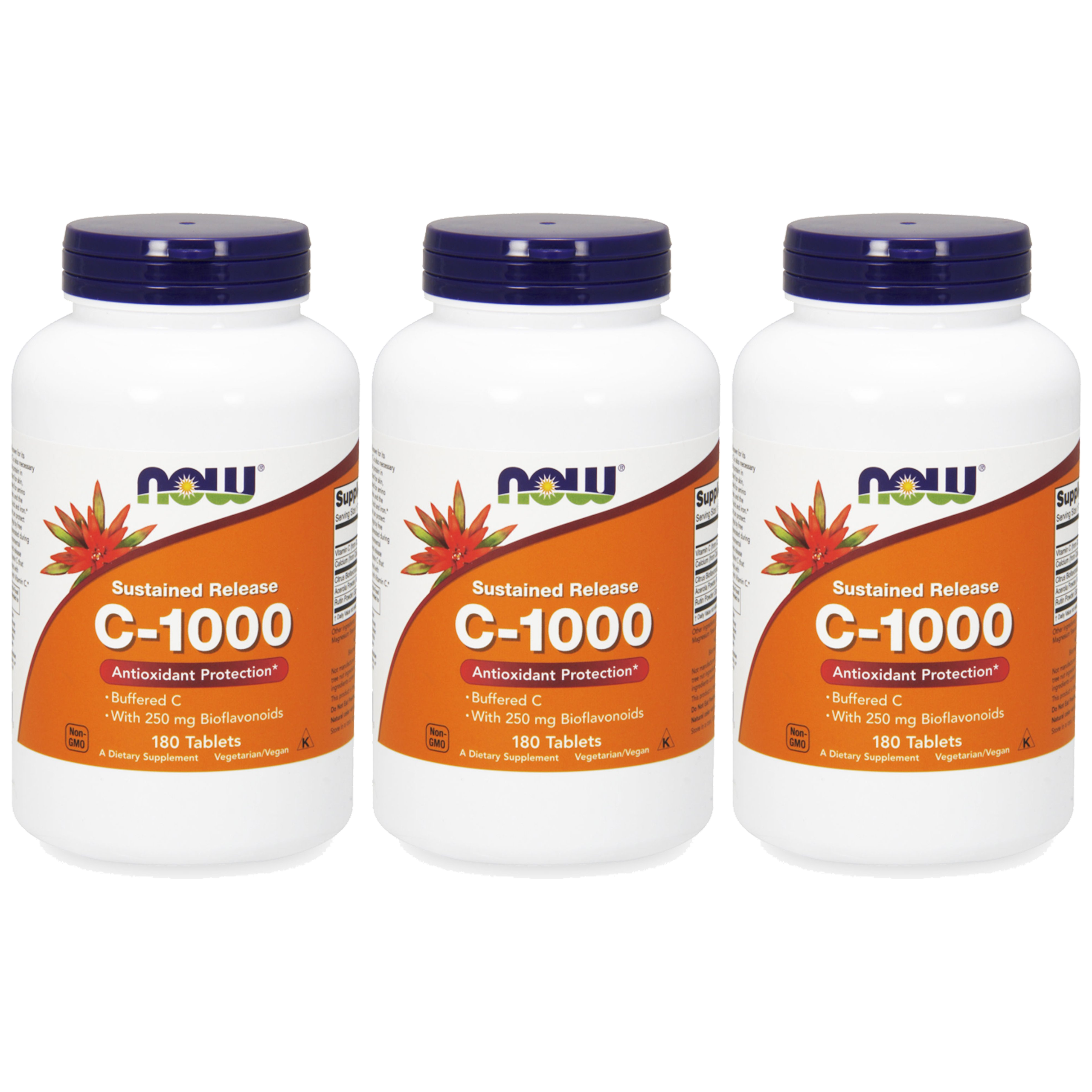 NOW Vitamin C-1000 Complex Buffered - 3x 180tabs