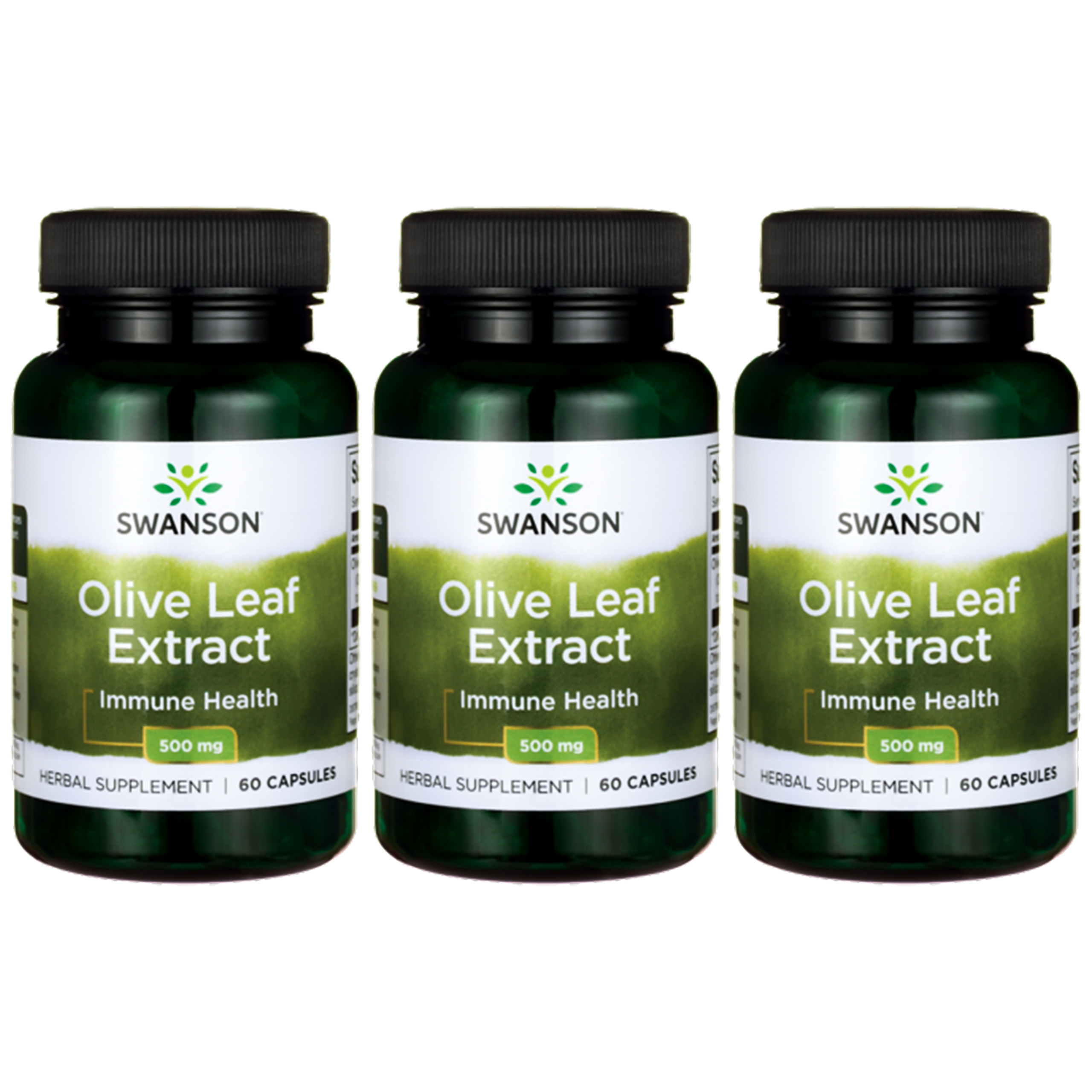 SWANSON Olive Leaf Extract 500mg - 3x 60caps