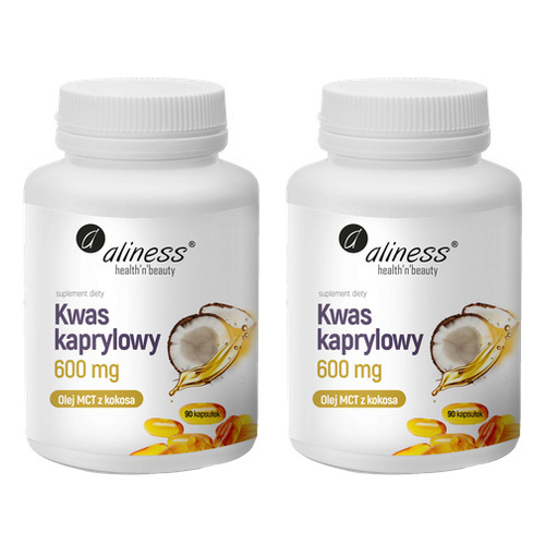 ALINESS - Kwas Kaprylowy 600mg (60% C8) - 90caps. x2