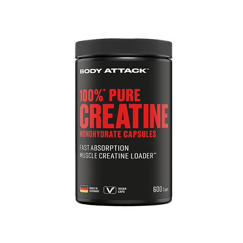 BODY ATTACK 100% Pure Creatine - 2x 600caps