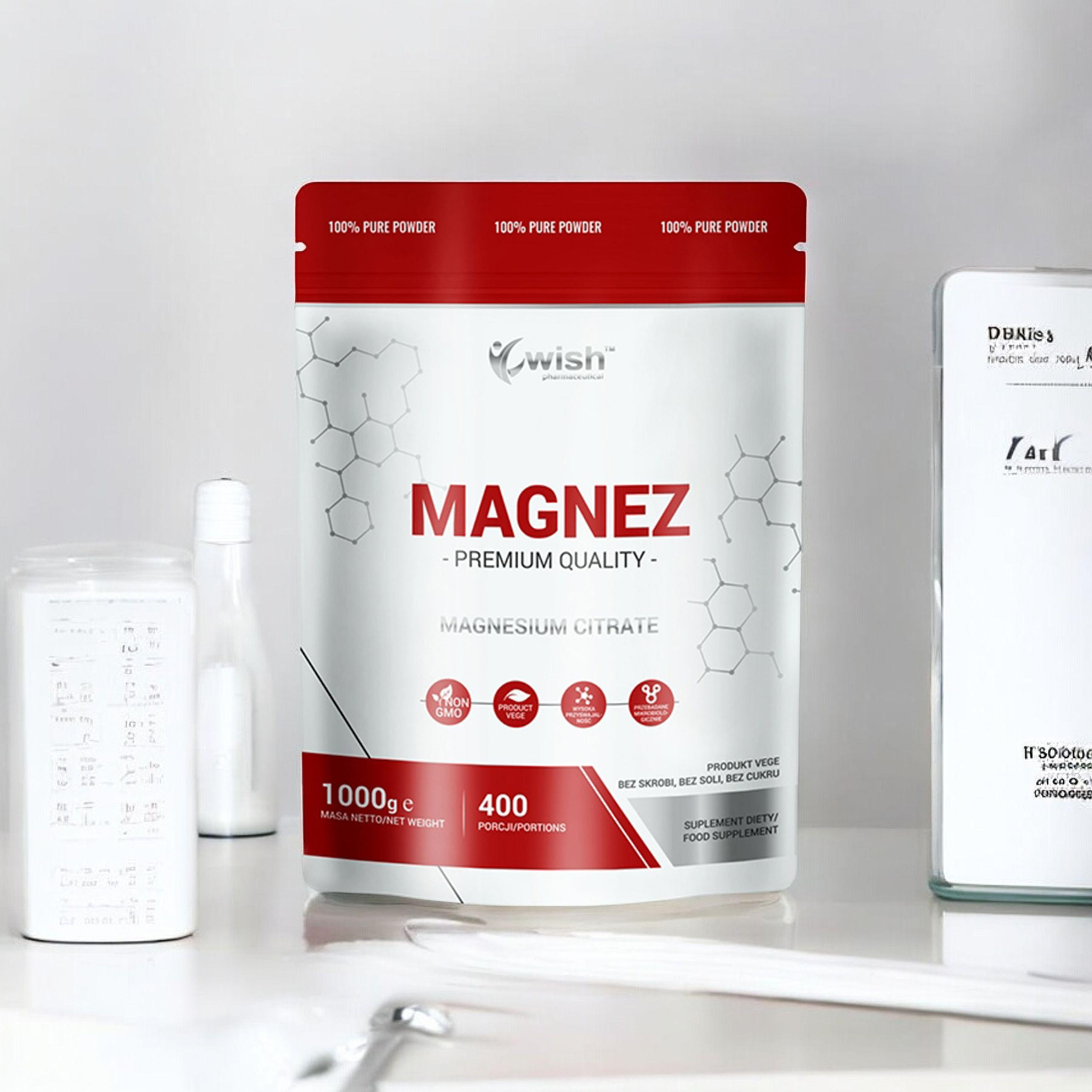 WISH Pharmaceutical Cytrynian Magnezu - 2x 1000g
