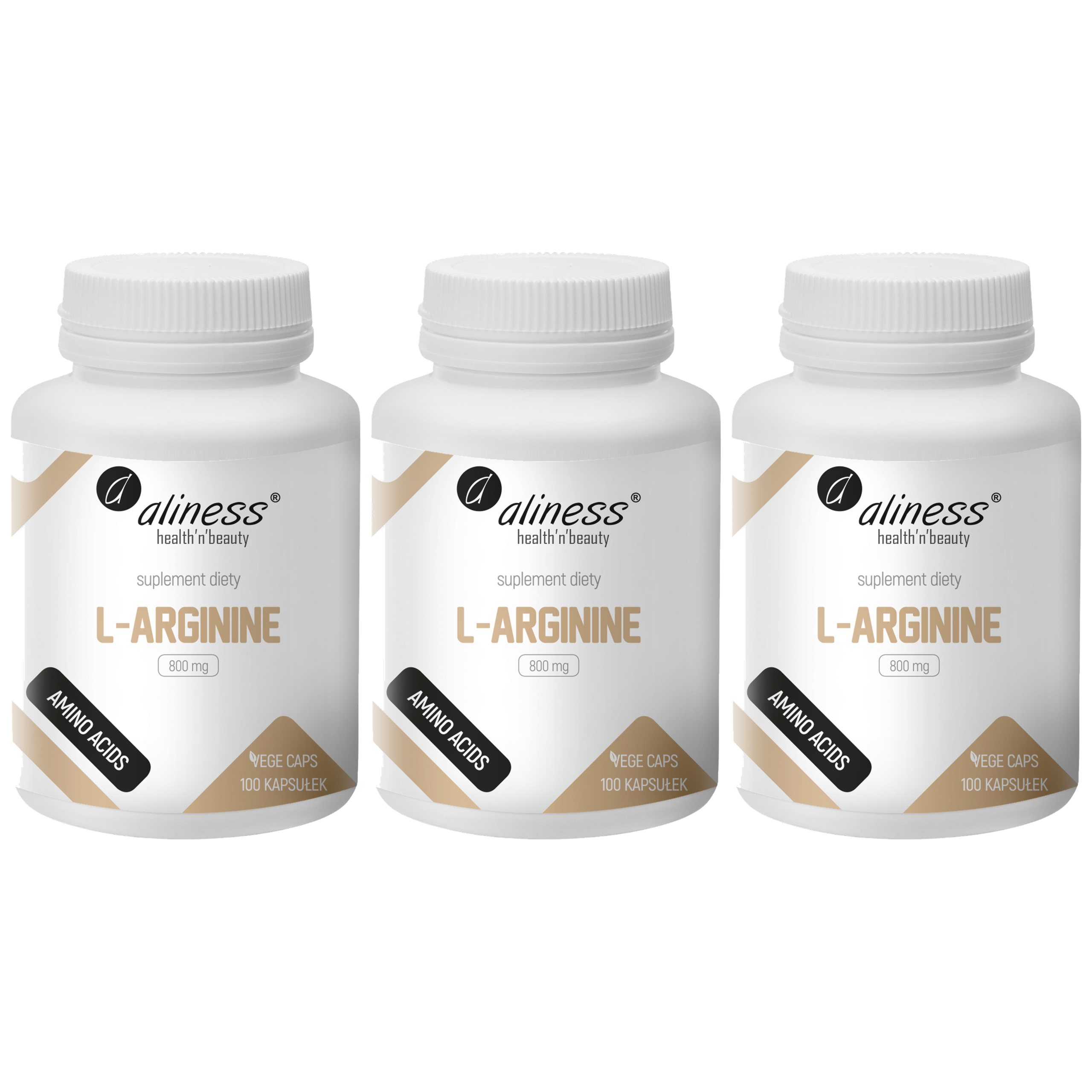 ALINESS - L-Arginine 800mg - 100vcaps. x3