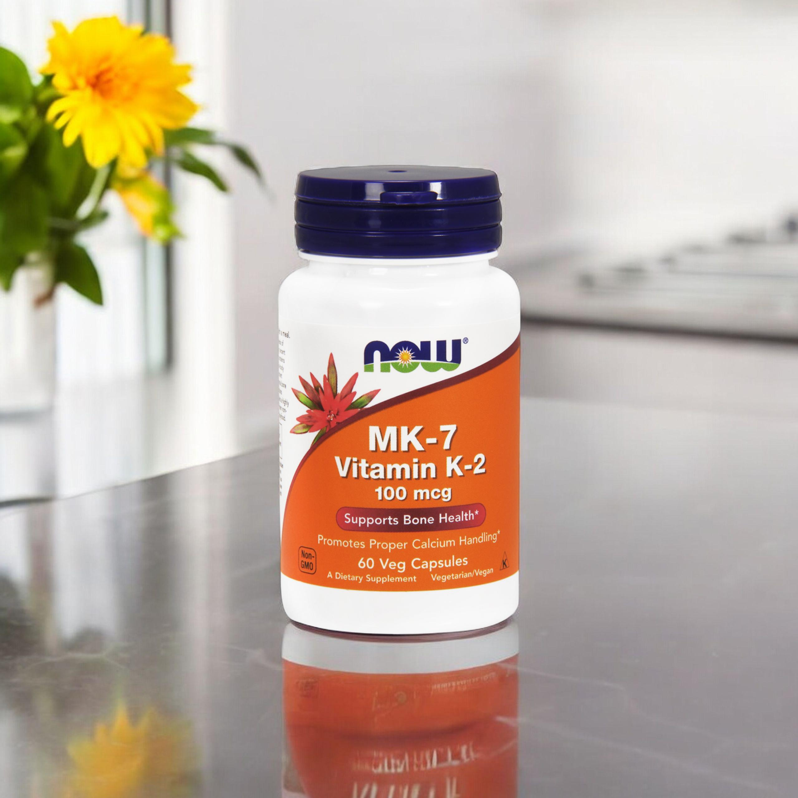 NOW Vitamin K-2 MK7 100mcg - 2x 60vegcaps