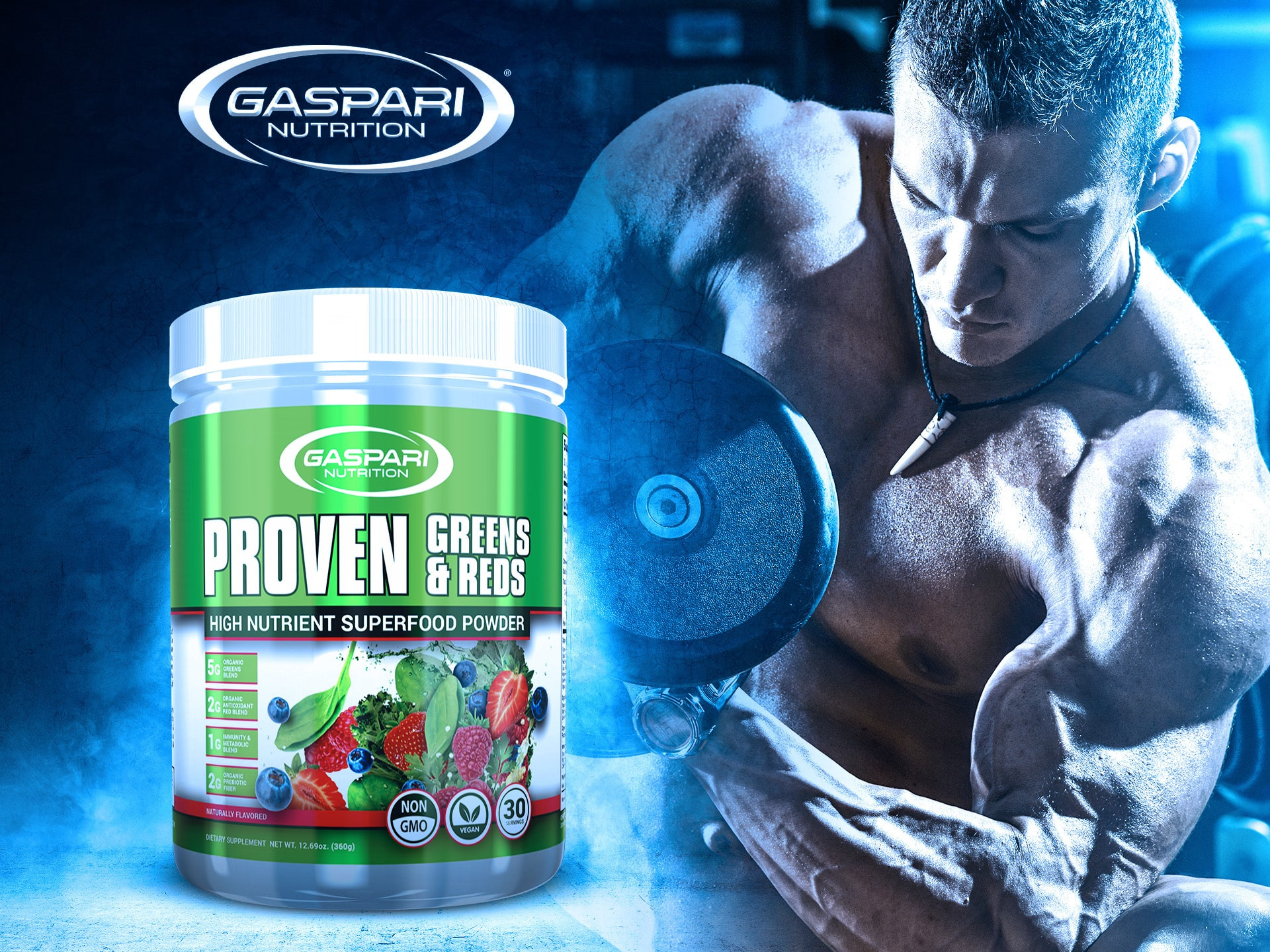 GASPARI NUTRITION Proven Greens & Reds - 2x 360g