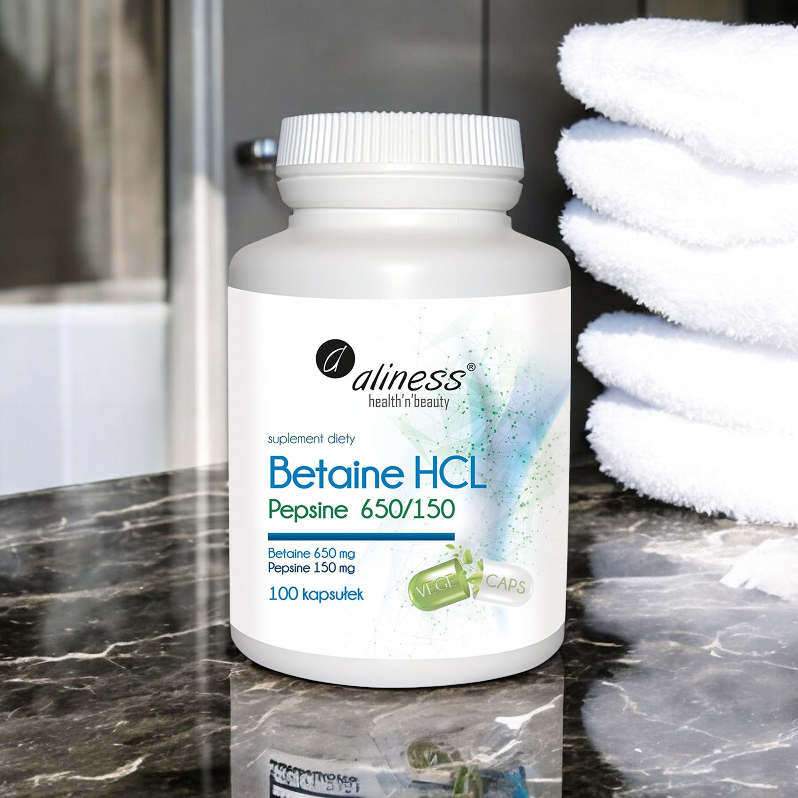 ALINESS - Betaine HCL Pepsine 650/150 - 2x 100caps.