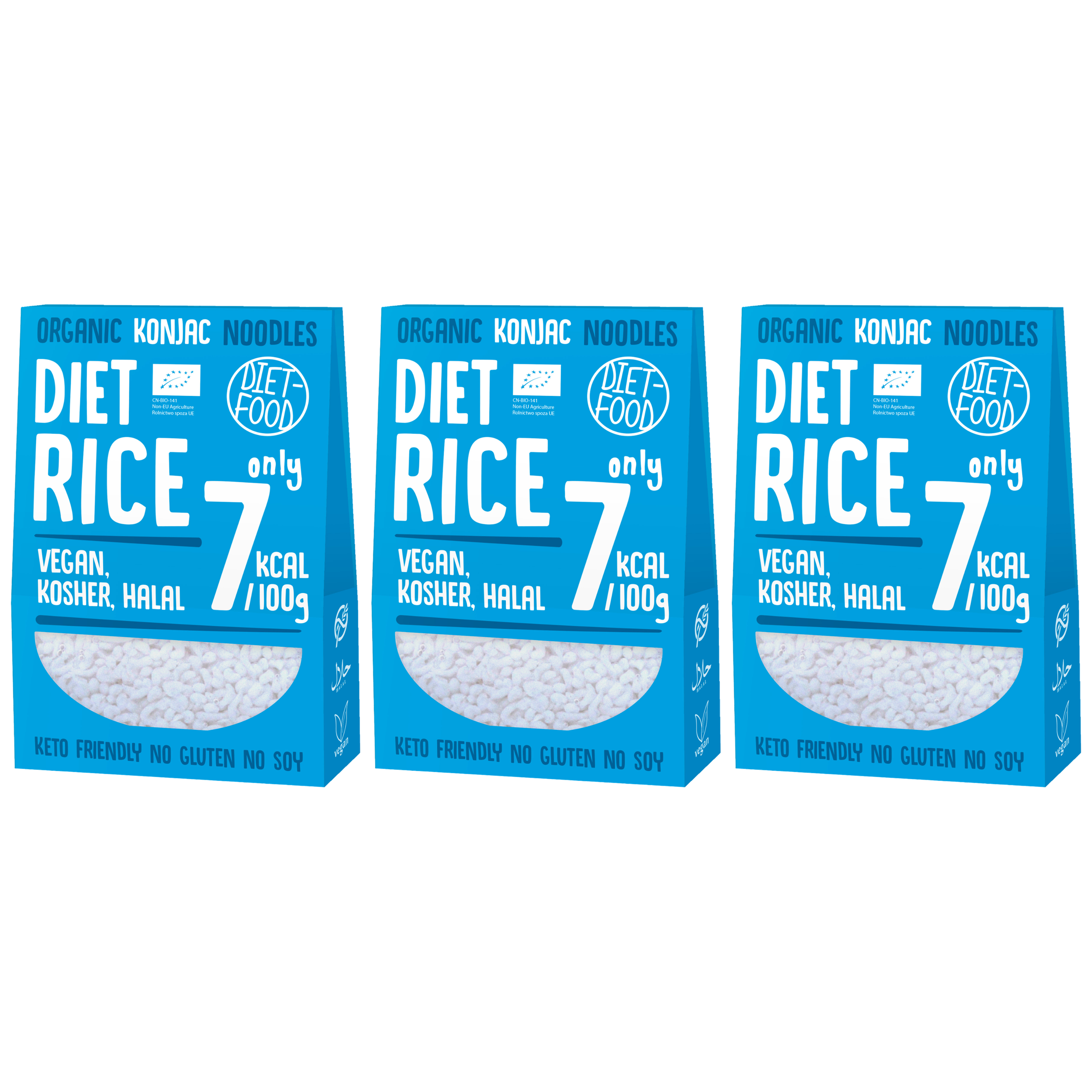 DIET FOOD Bio - Diet Rice - 3x 300g - Makaron Konjac