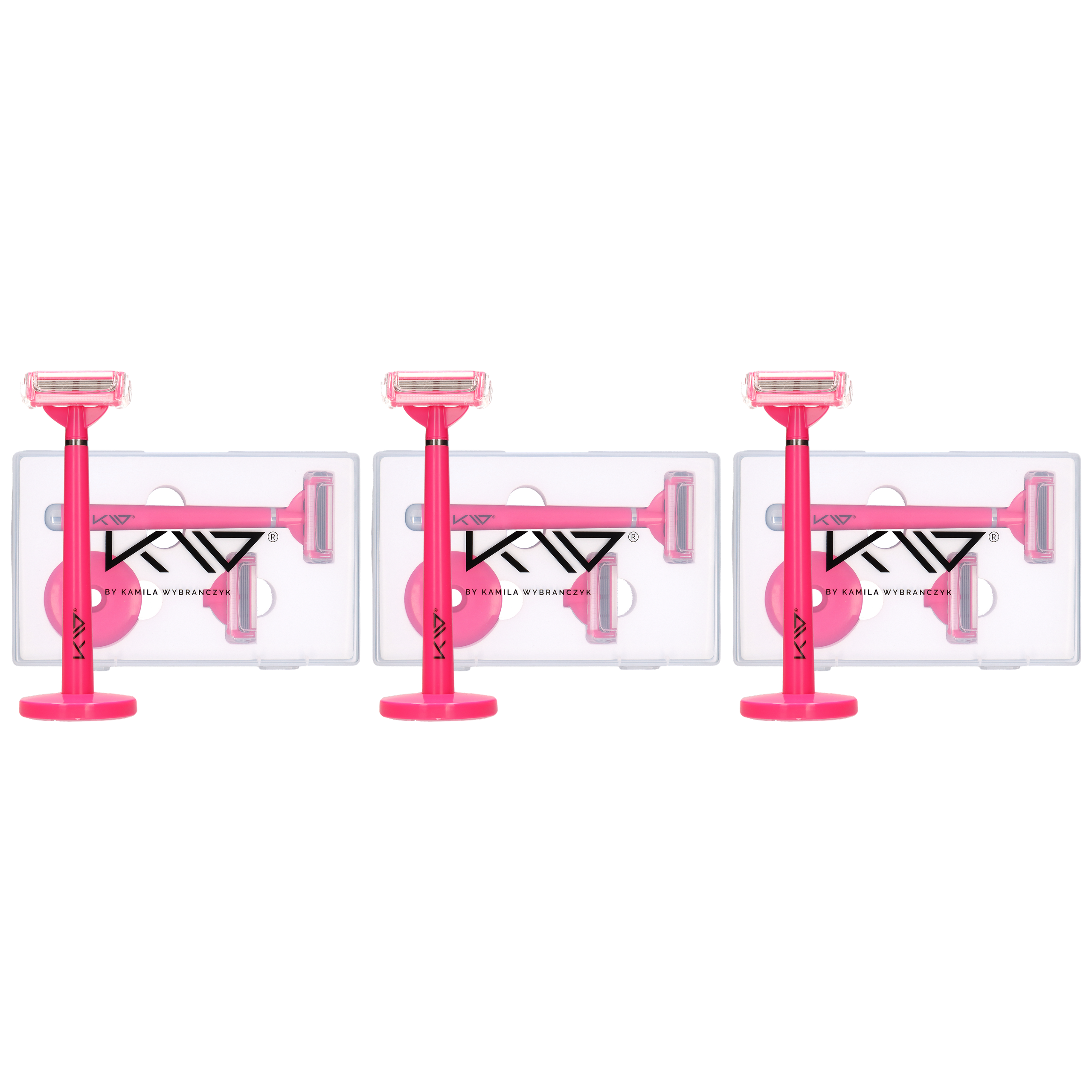 KAMILA WYBRAŃCZYK - 3x Maszynka do golenia + 2 Wkłady Smooth Shaving Women